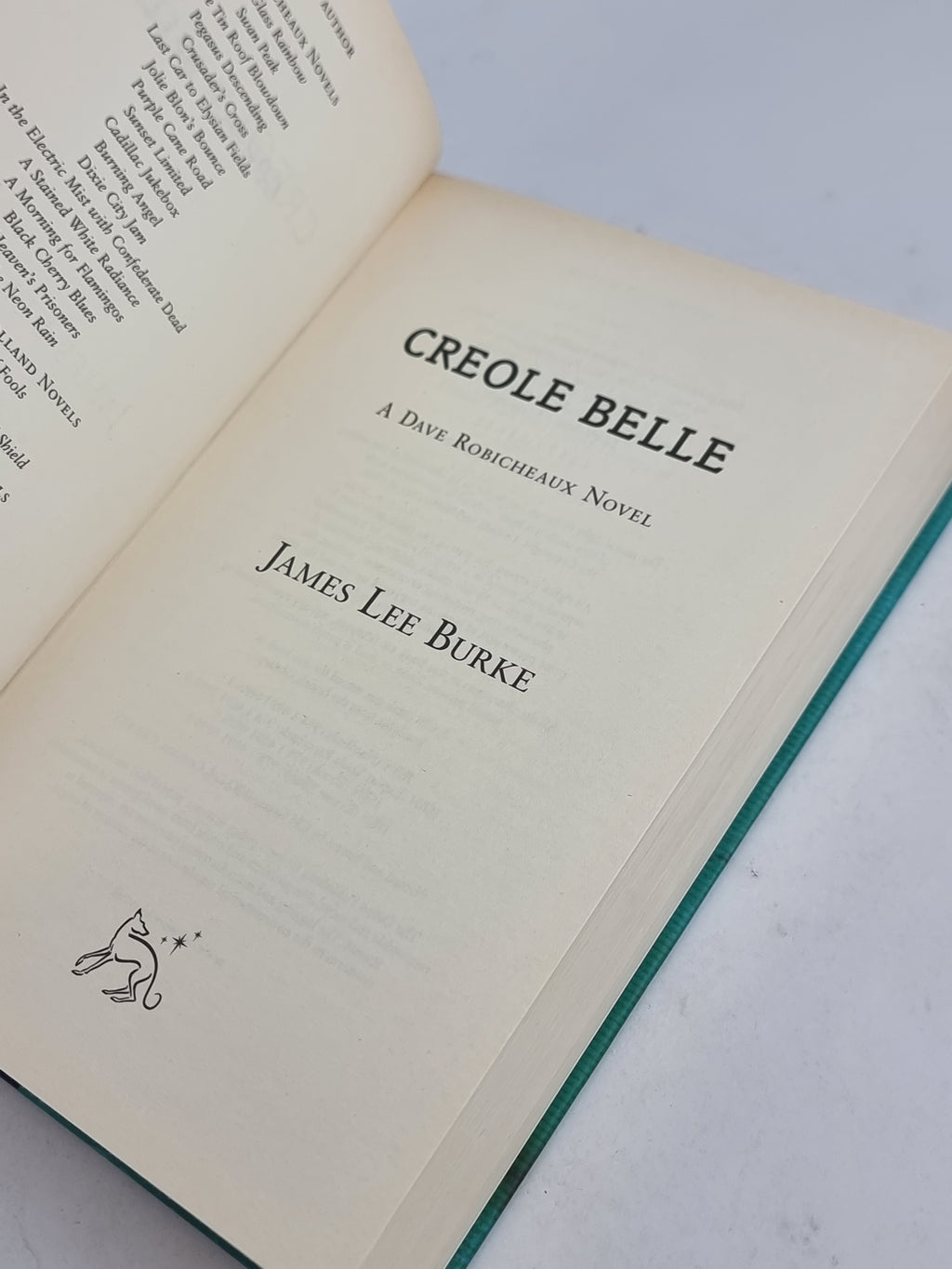 Creole Belle, James Lee Burke — 1st UK Edition