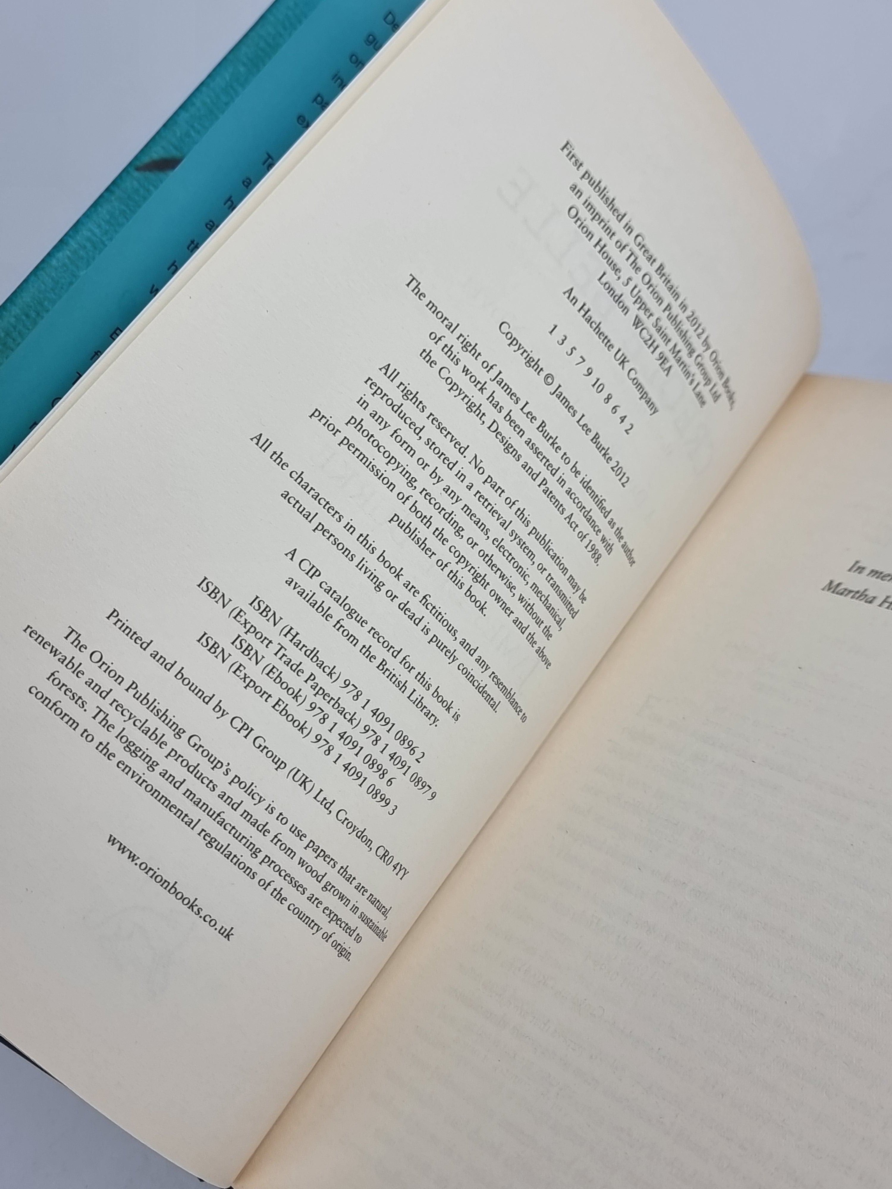 Creole Belle, James Lee Burke — 1st UK Edition