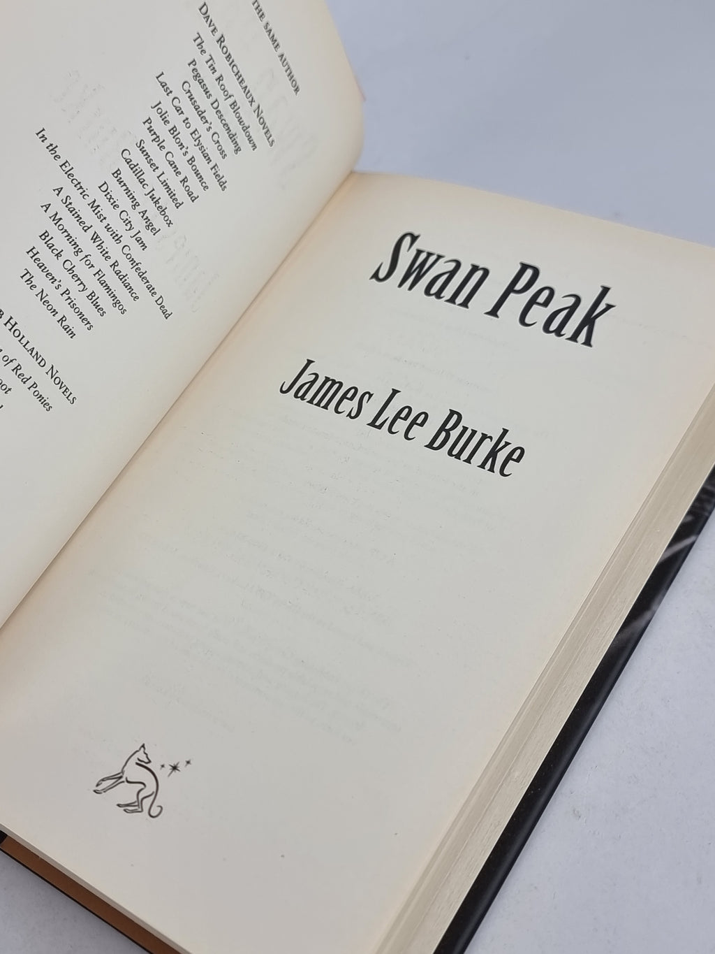 Swan Peak, James Lee Burke — 1st UK Edition