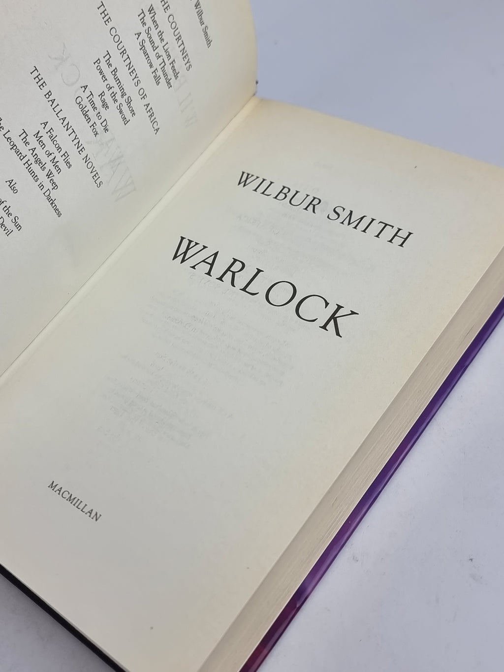 Warlock, Wilbur Smith — 1st Edition