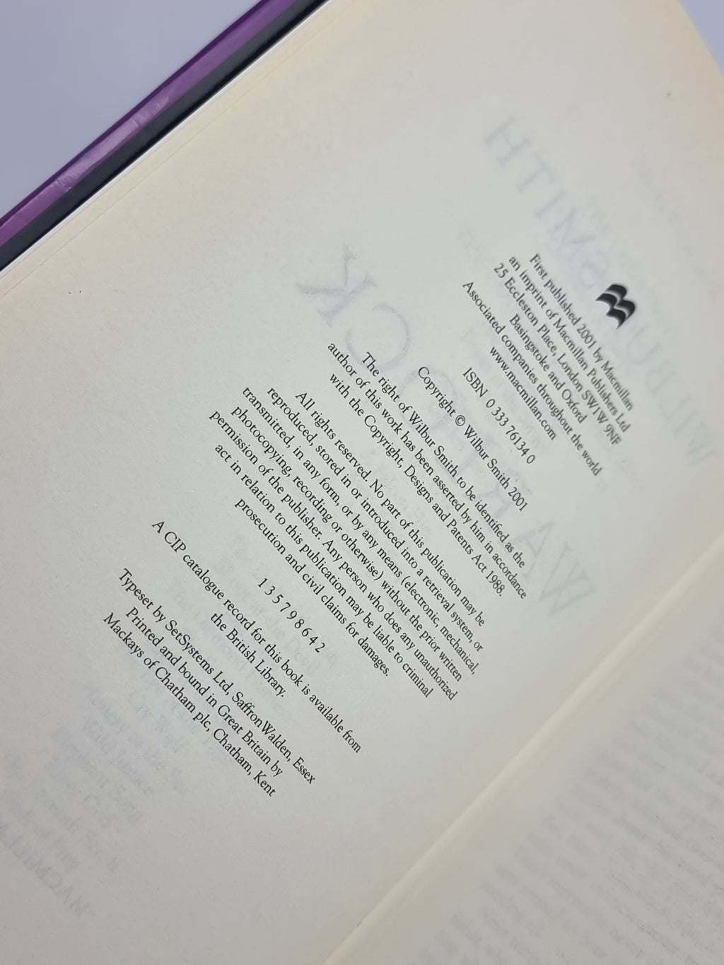 Warlock, Wilbur Smith — 1st Edition