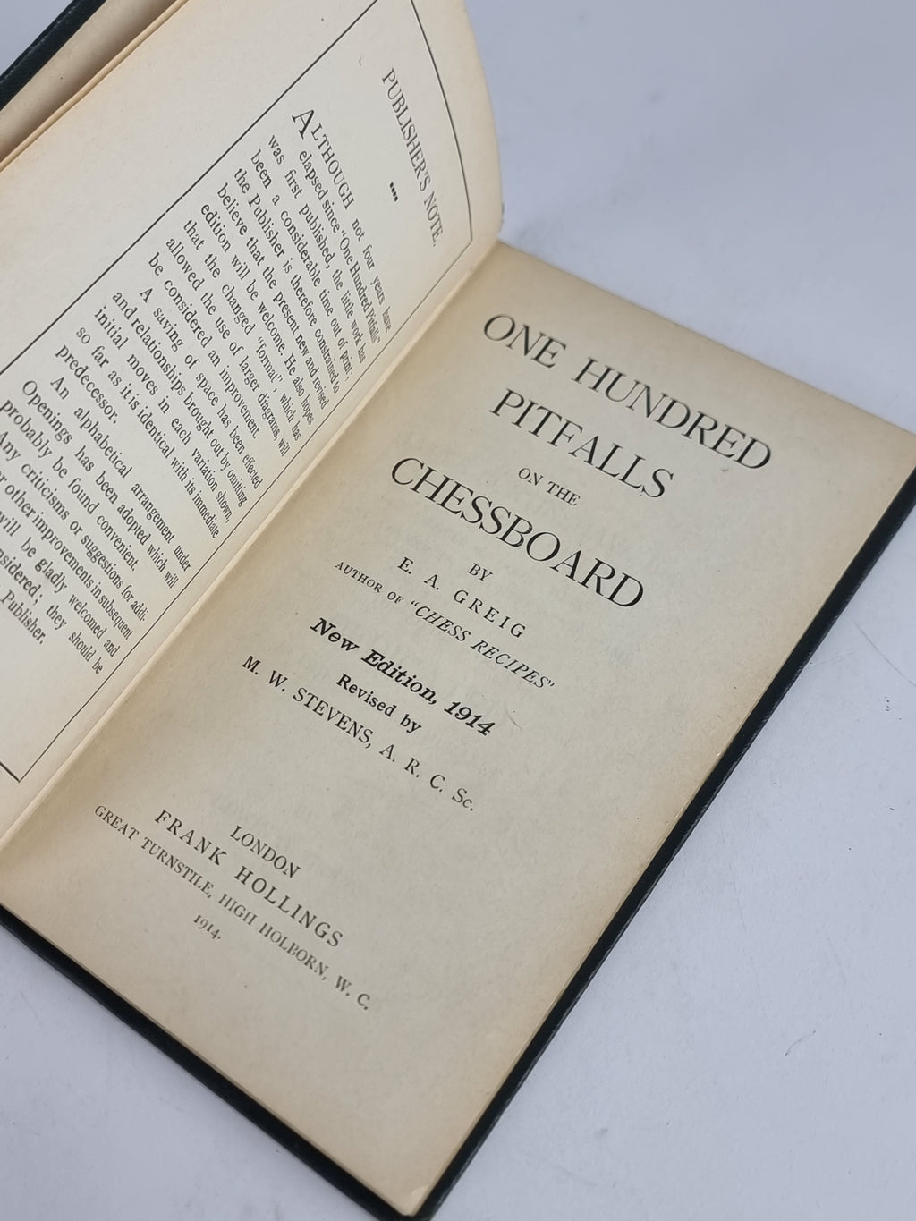 One Hundred Pitfalls on the Chessboard, E. A. Greig — New Edition