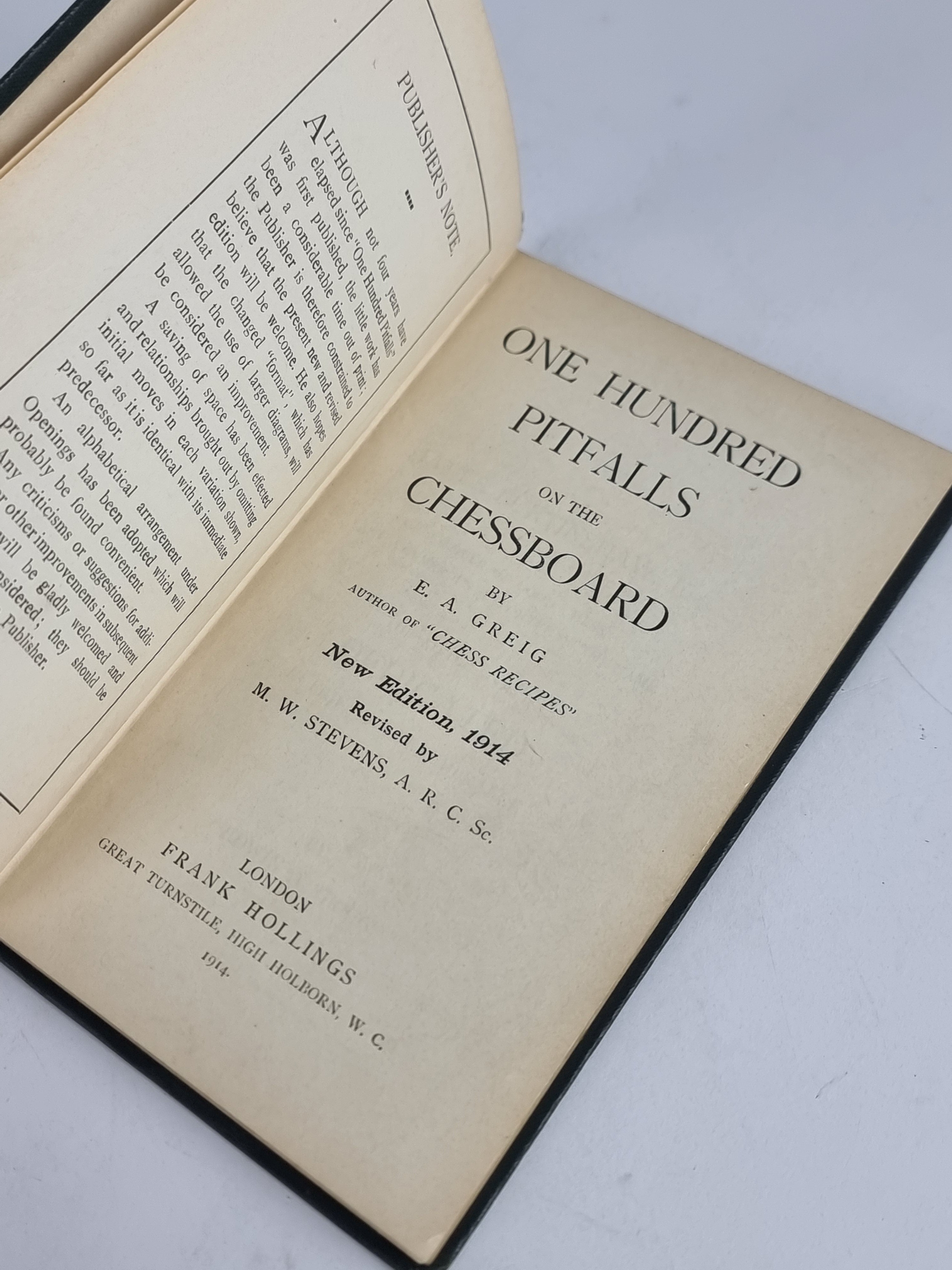 One Hundred Pitfalls on the Chessboard, E. A. Greig — New Edition