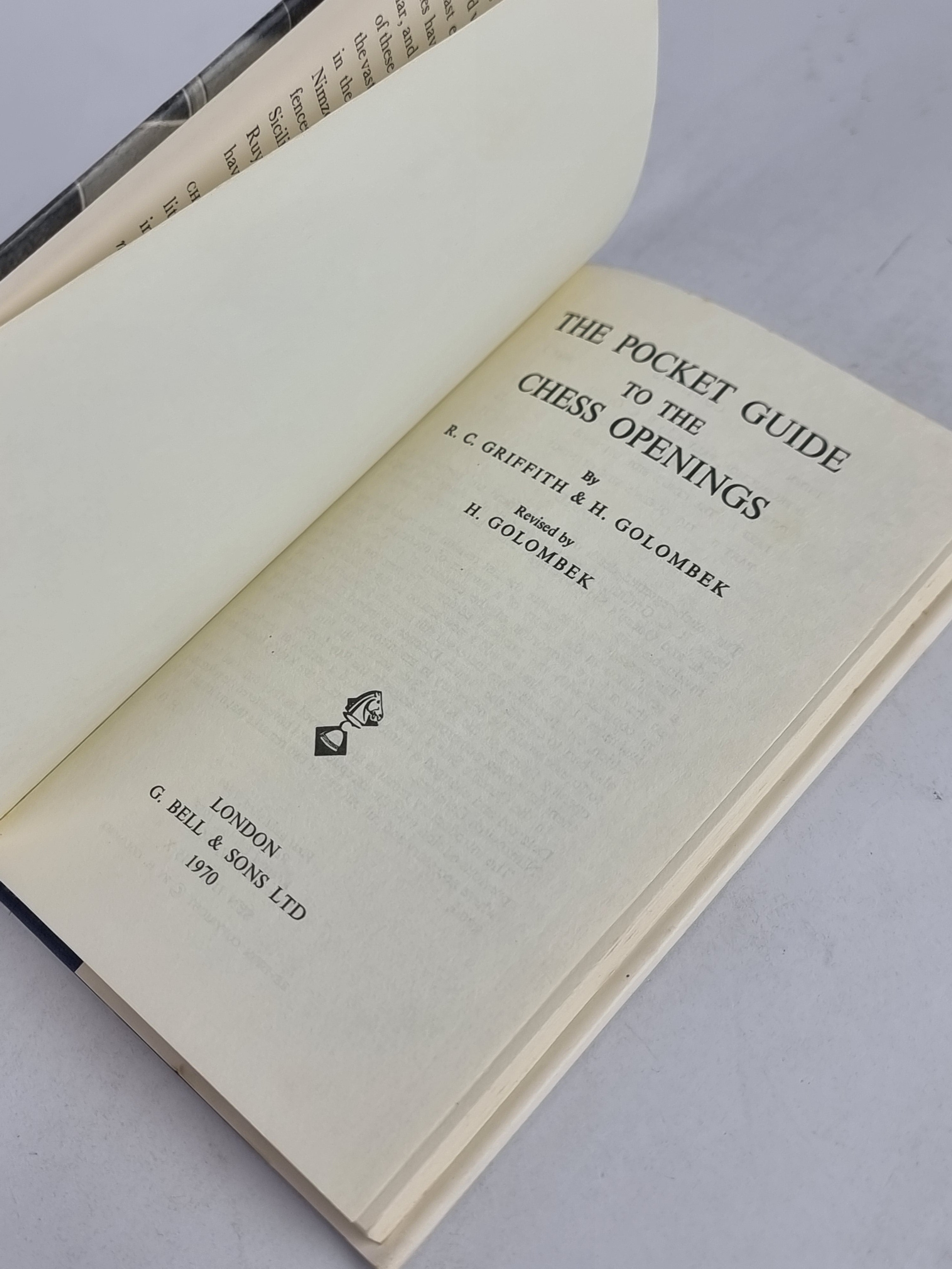 A Pocket Guide to the Chess Openings, R. C. Griffith & H. Golombek — 1970 Reprint