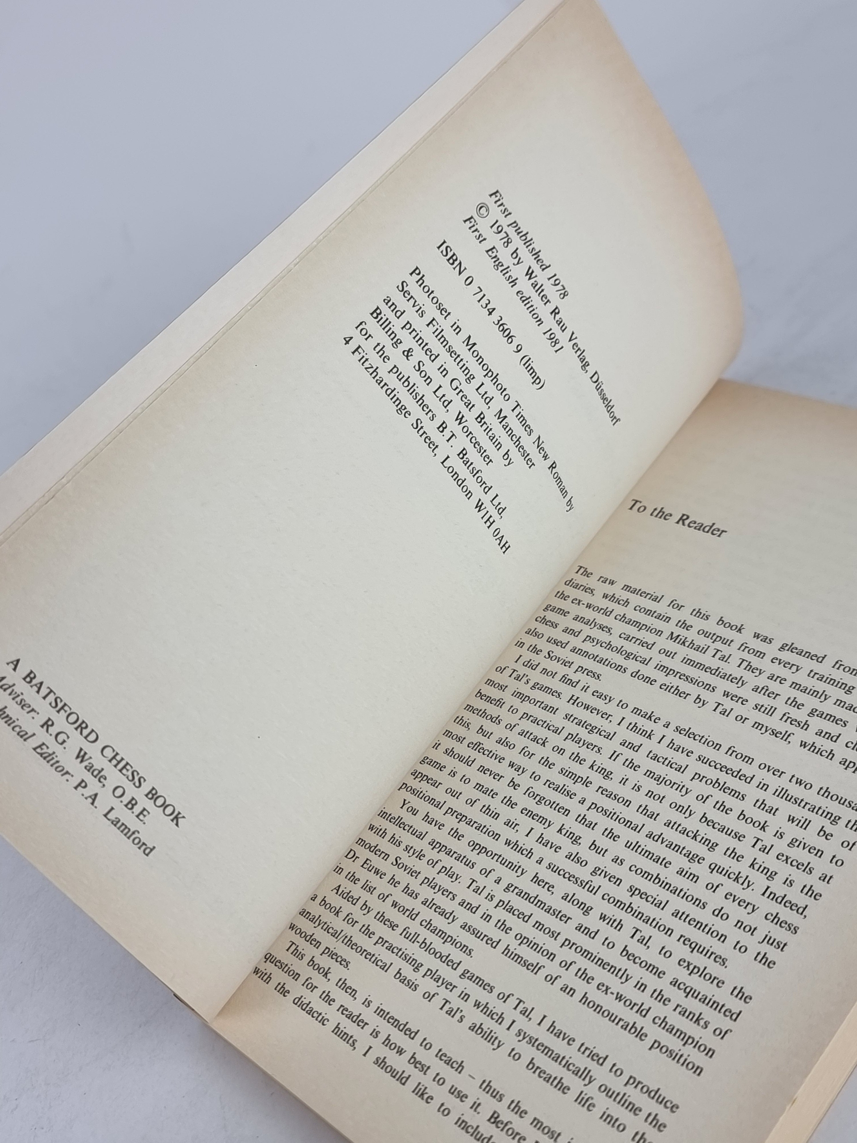 Study Chess with Tal, Mikhail Tal and Alexander Koblenc — 1st English Edition