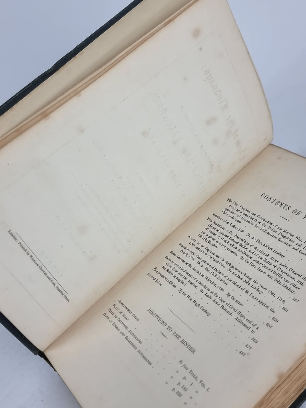 Lives of the Lindsays, Lord Lindsay — 1st Trade Edition