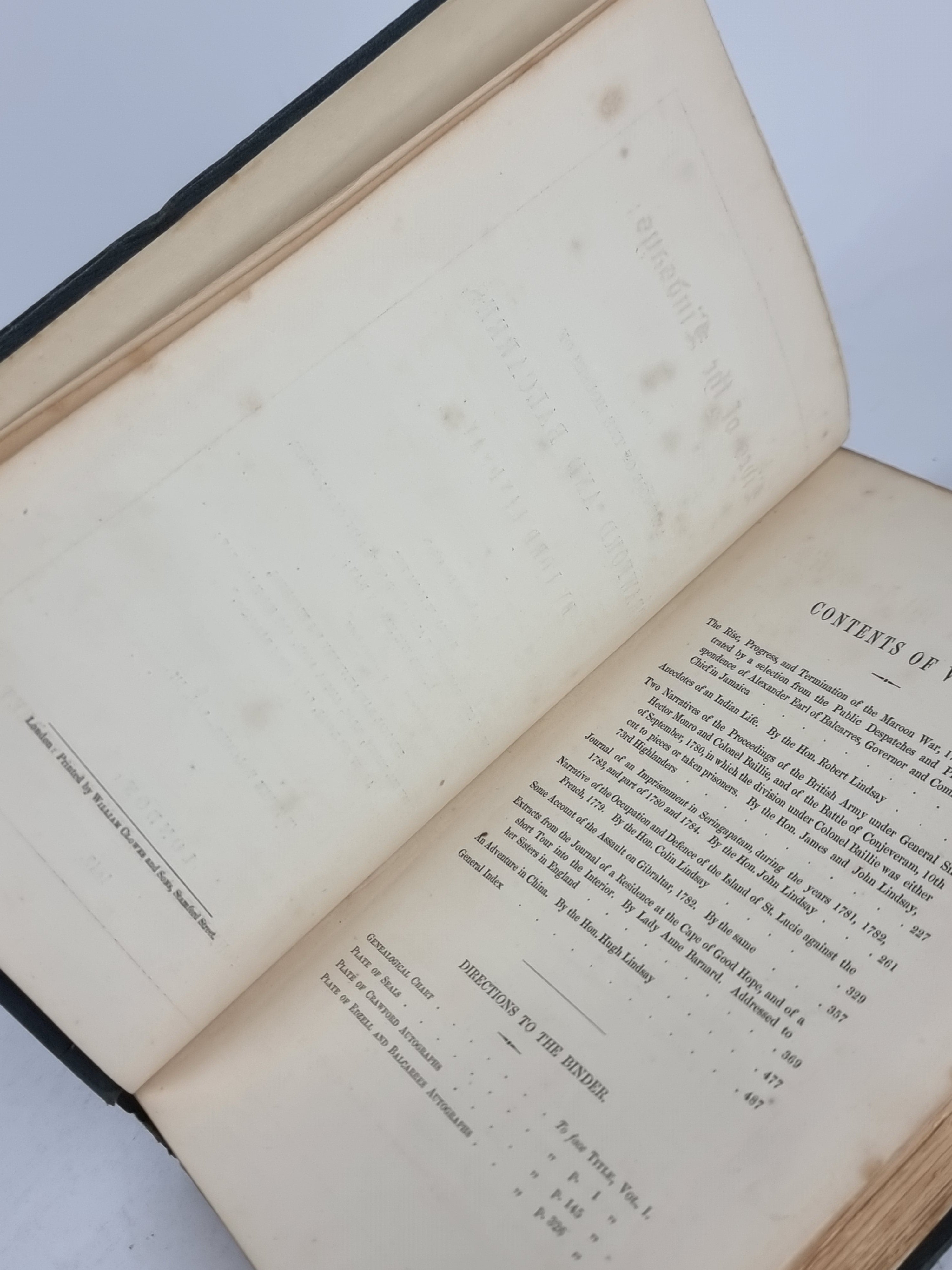 Lives of the Lindsays, Lord Lindsay — 1st Trade Edition