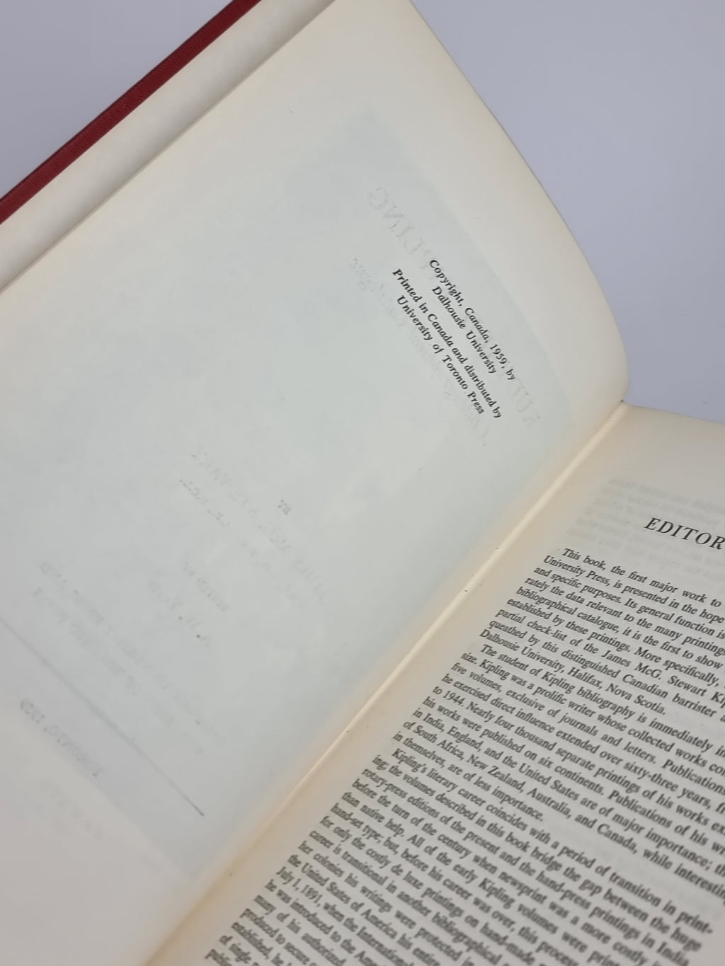 Rudyard Kipling: A Bibliographical Catalogue, James McG. Stewart — 1st Edition