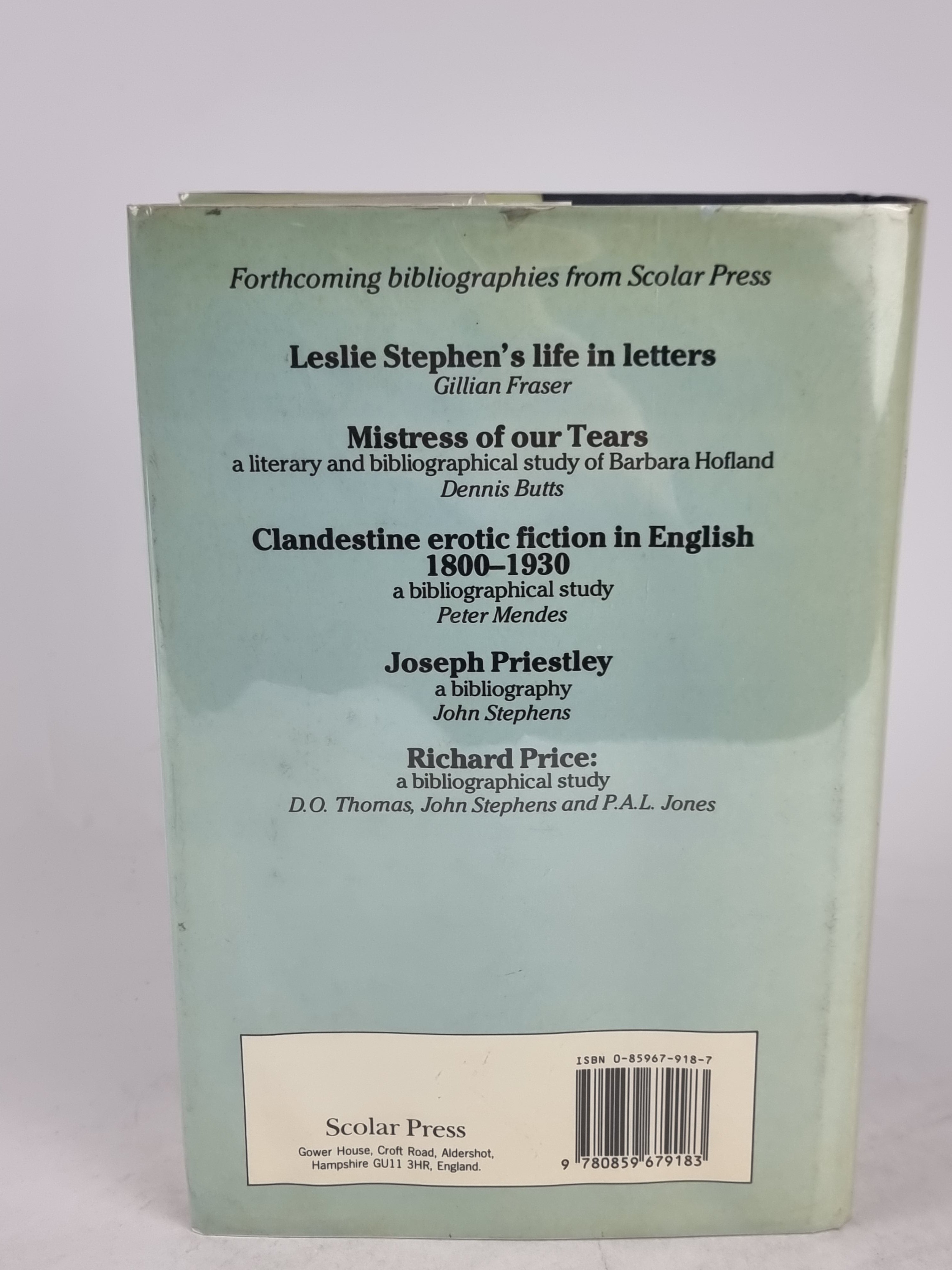 Richard Jefferies: A bibliographical study, George Miller and Hugoe Matthews