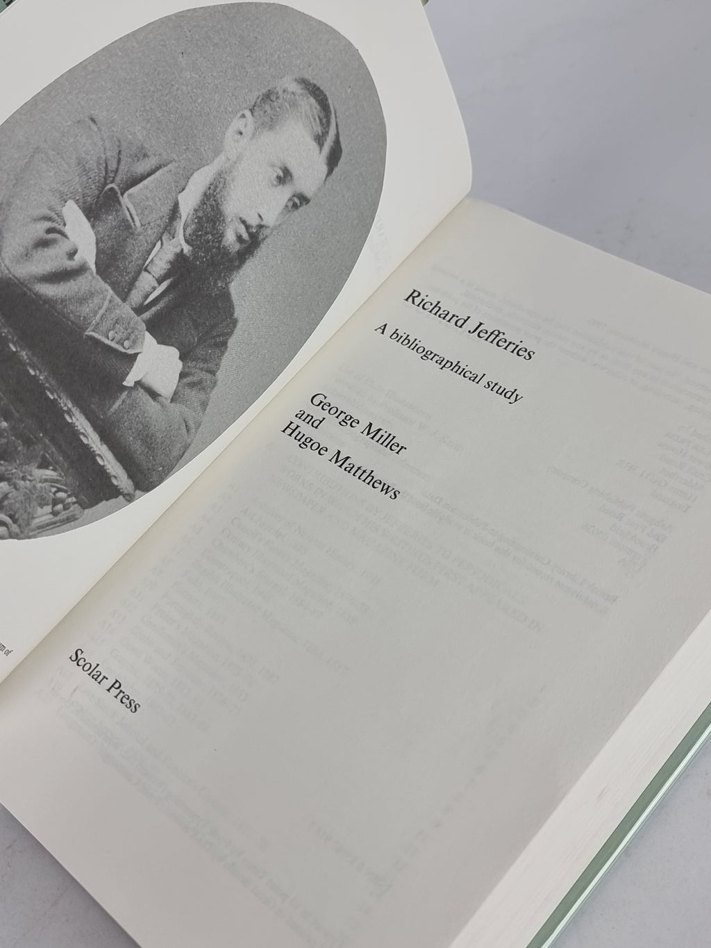 Richard Jefferies: A bibliographical study, George Miller and Hugoe Matthews