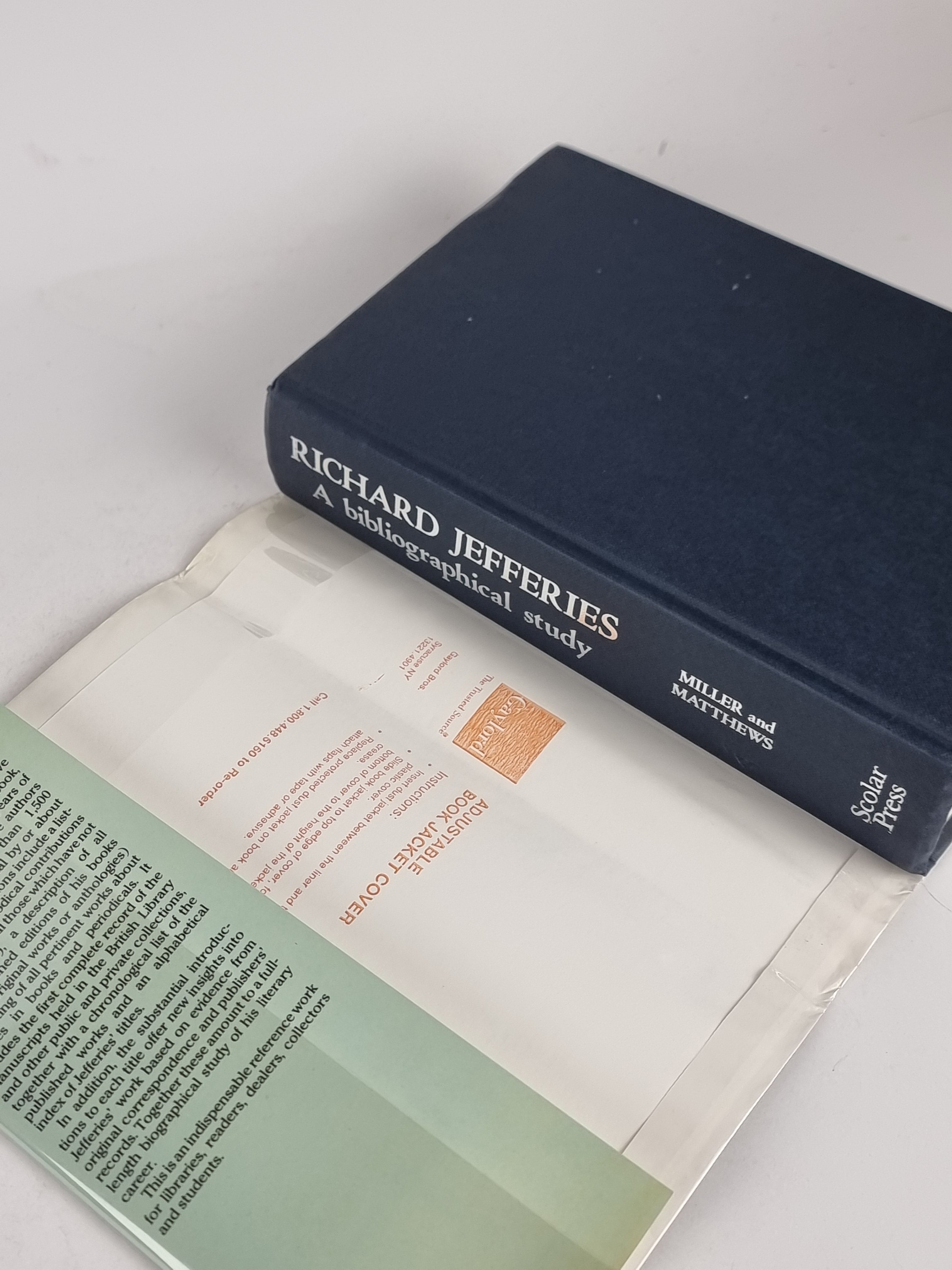 Richard Jefferies: A bibliographical study, George Miller and Hugoe Matthews
