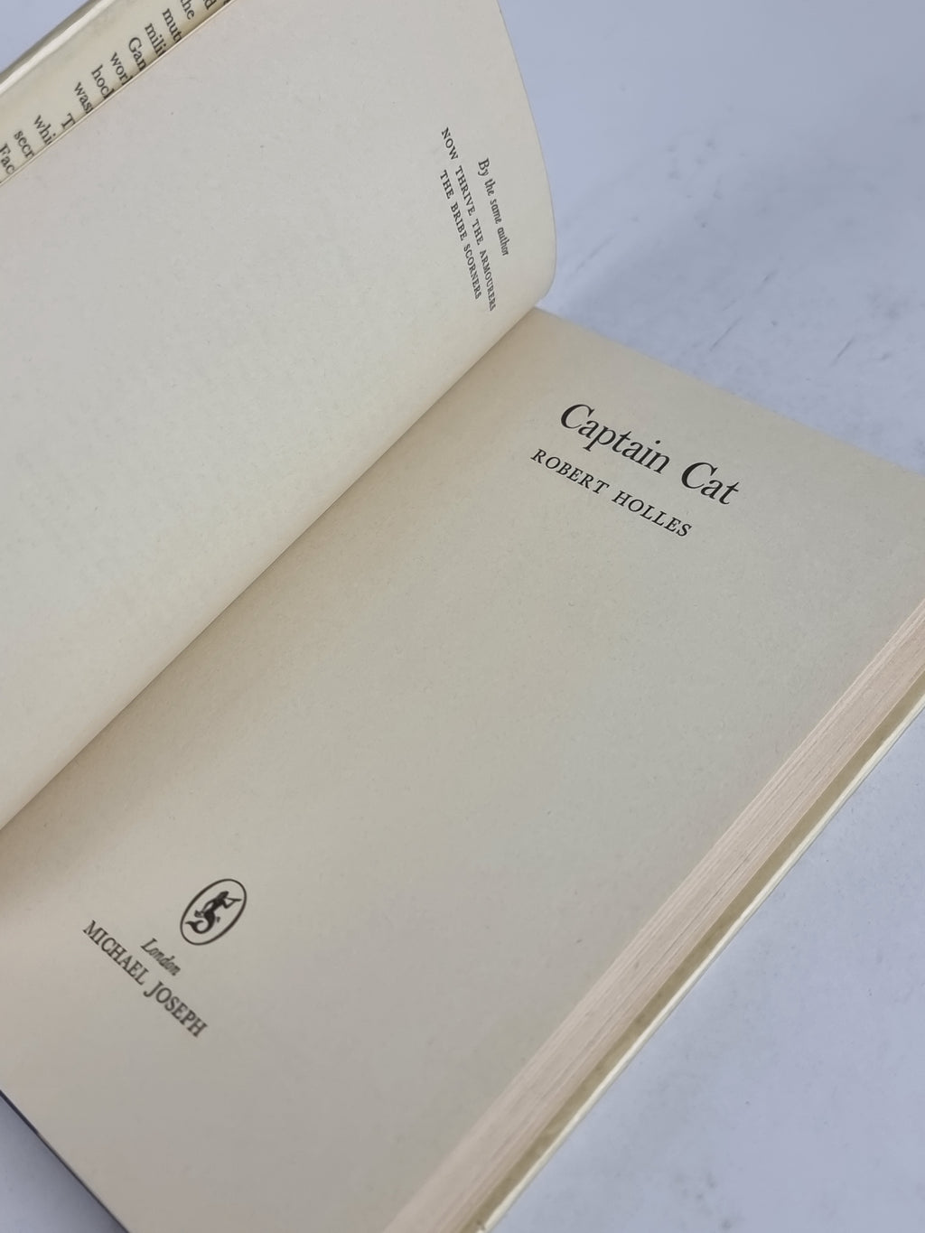 Captain Cat, Robert Holles — 1st Edition