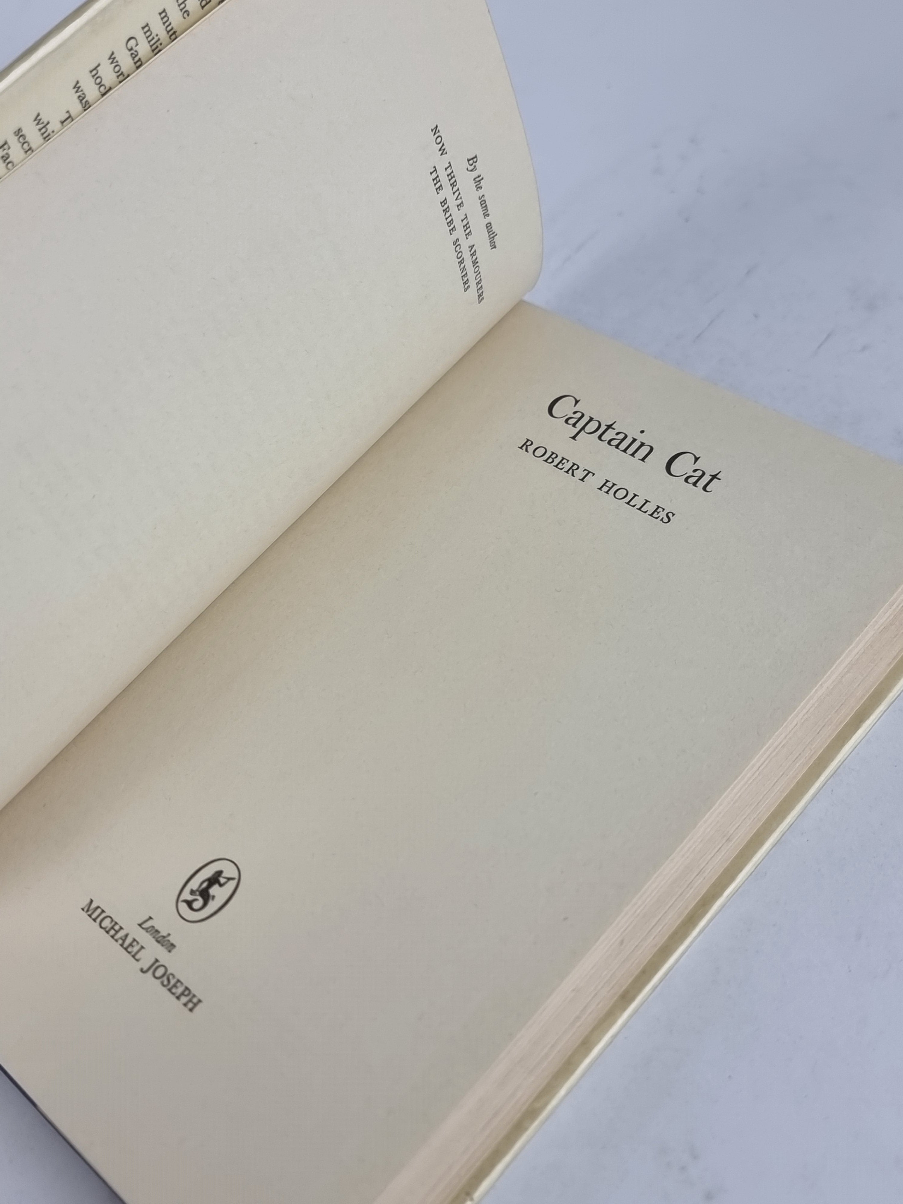 Captain Cat, Robert Holles — 1st Edition
