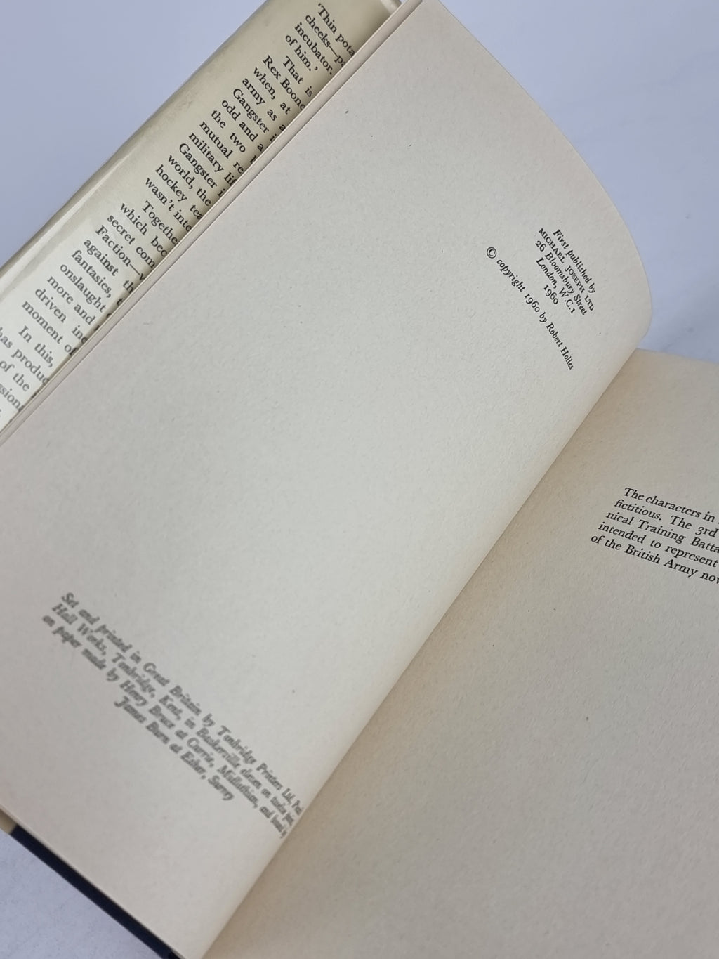 Captain Cat, Robert Holles — 1st Edition