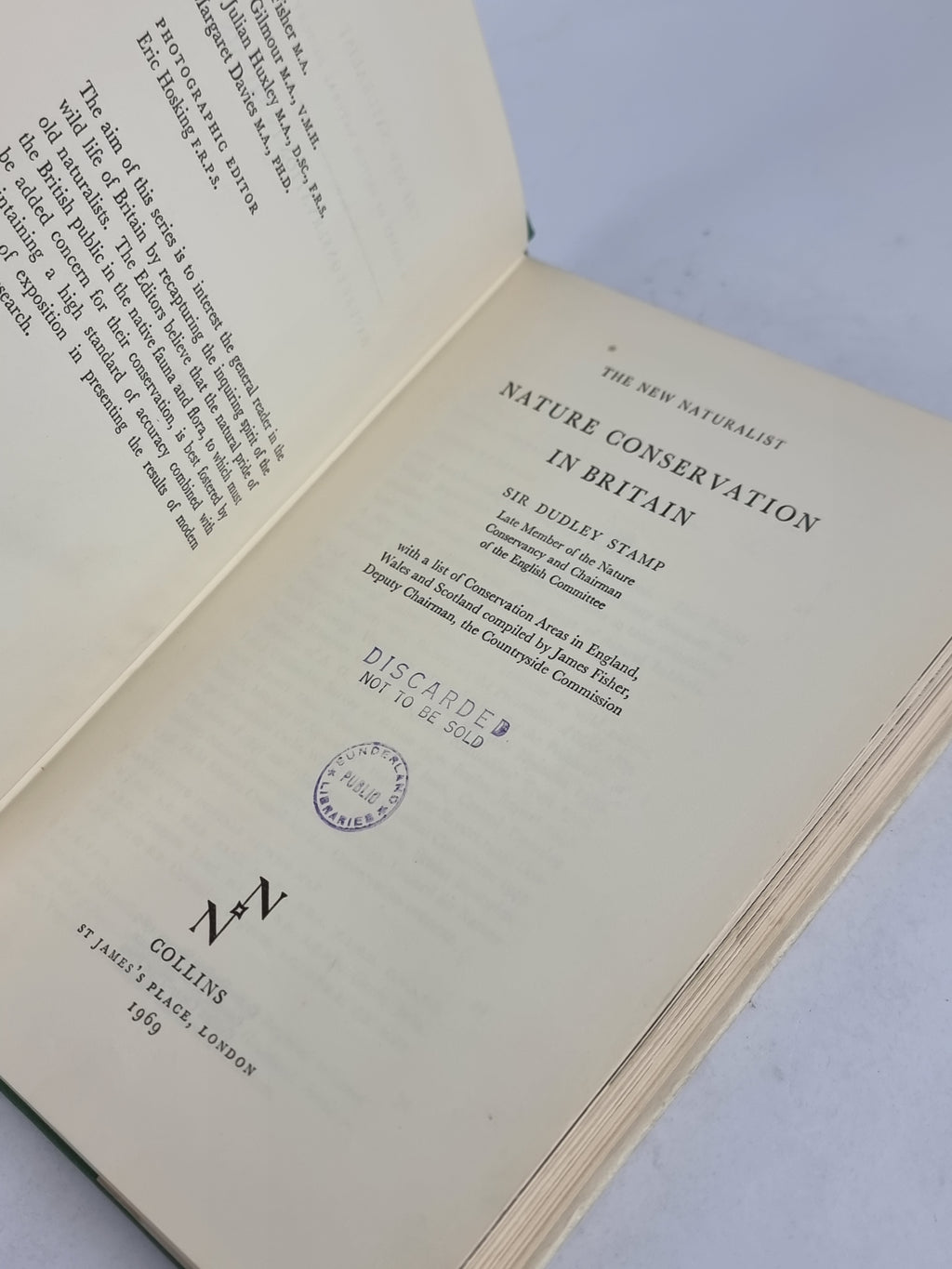 Nature Conservation in Britain, Sir Dudley Stamp — 1st Edition