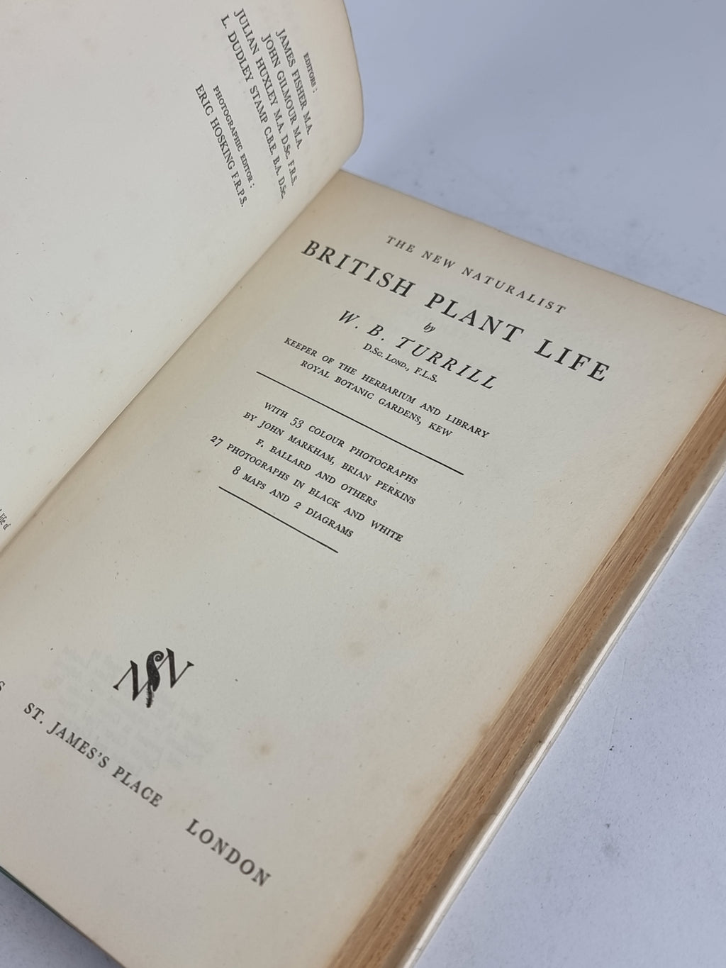 British Plant Life, W. B. Turrill — 1st Edition