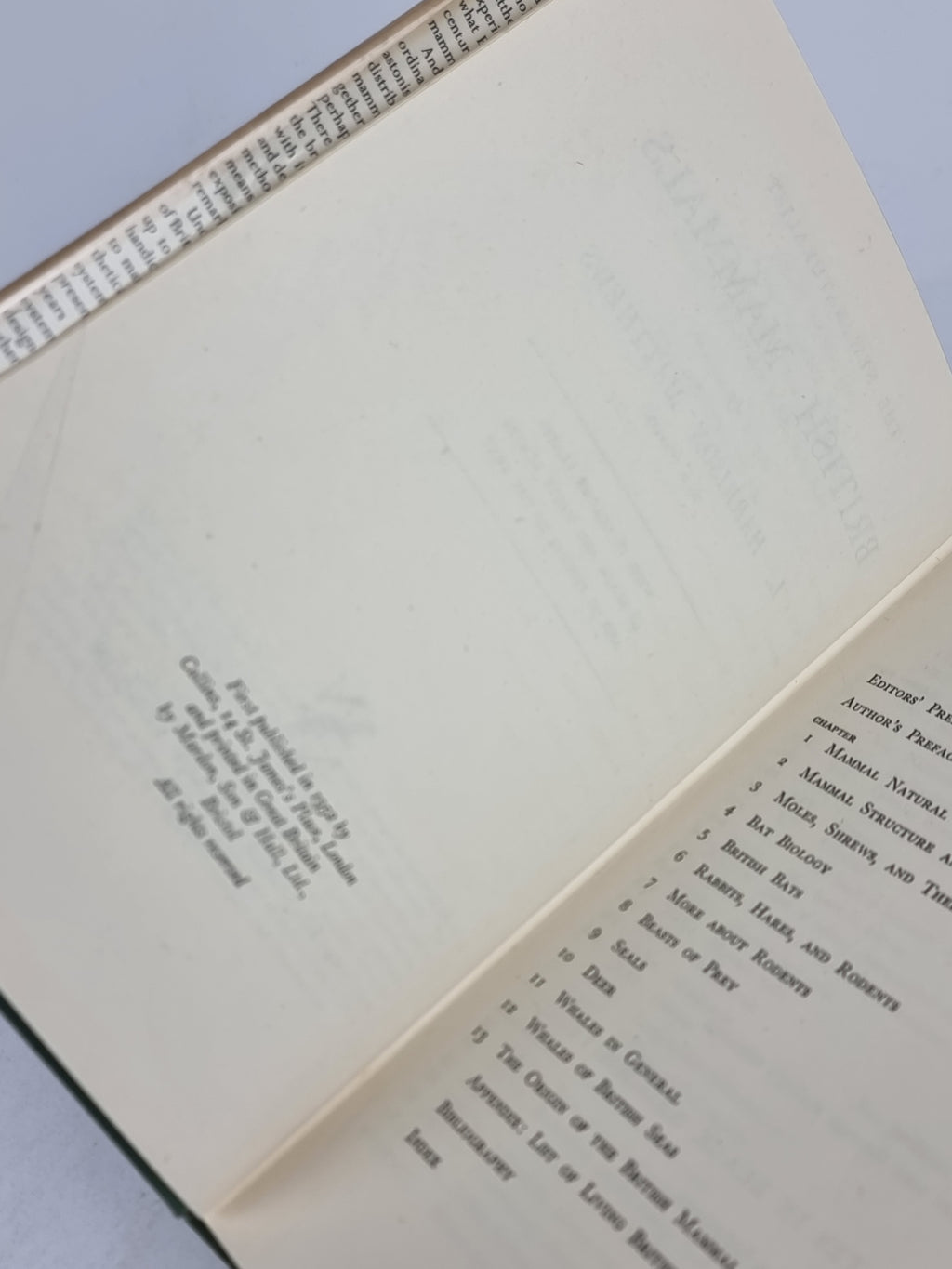 British Mammals, L. Harrison Matthews — 1st Edition