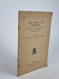 The Music of Poetry, T. S. Eliot — 1st Edition