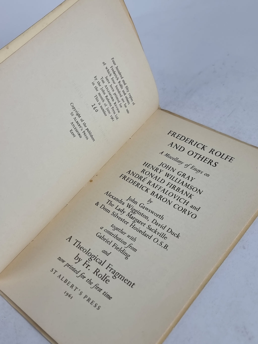 Frederick Rolfe and Others, John Gawsworth et al. — 1st Edition, Limited