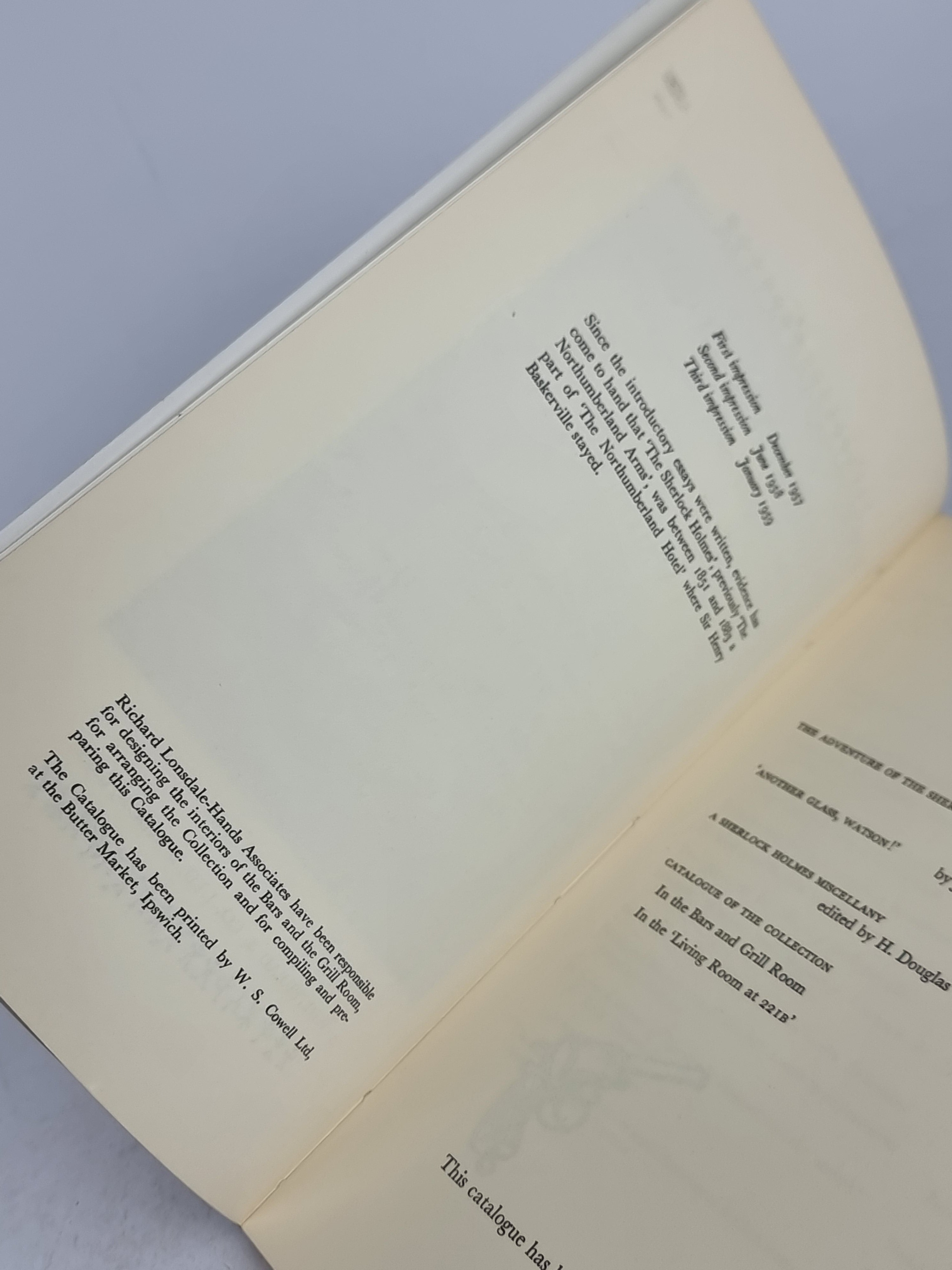 The Sherlock Holmes Catalogue of the Collection, Various Authors — 3rd Impression
