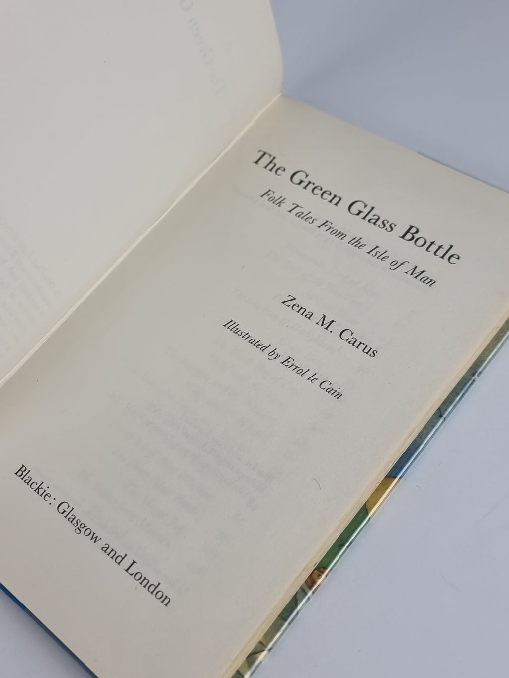 The Green Glass Bottle: Folk Tales From the Isle of Man, Zena M. Carus — 1st Edition