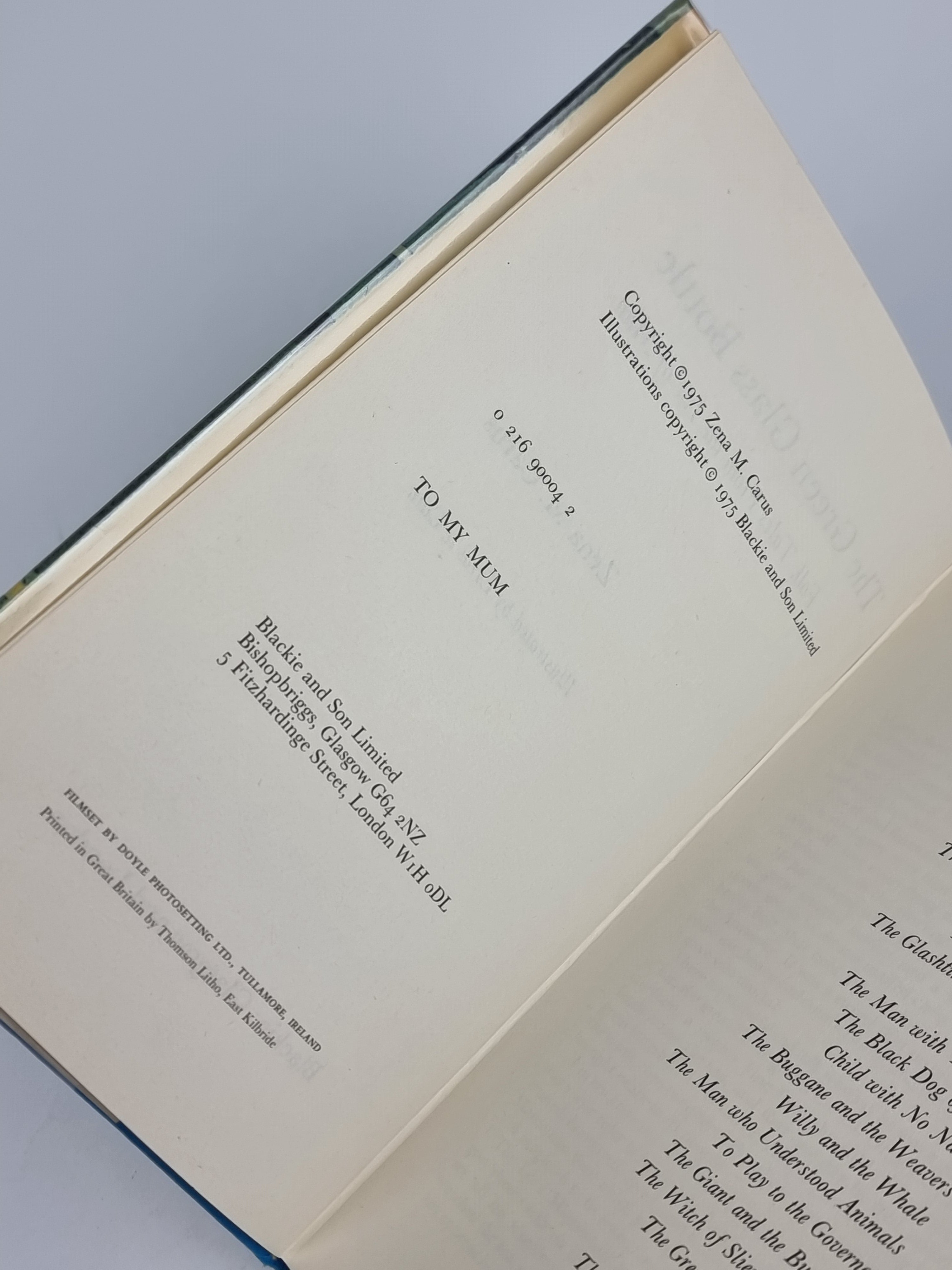 The Green Glass Bottle: Folk Tales From the Isle of Man, Zena M. Carus — 1st Edition