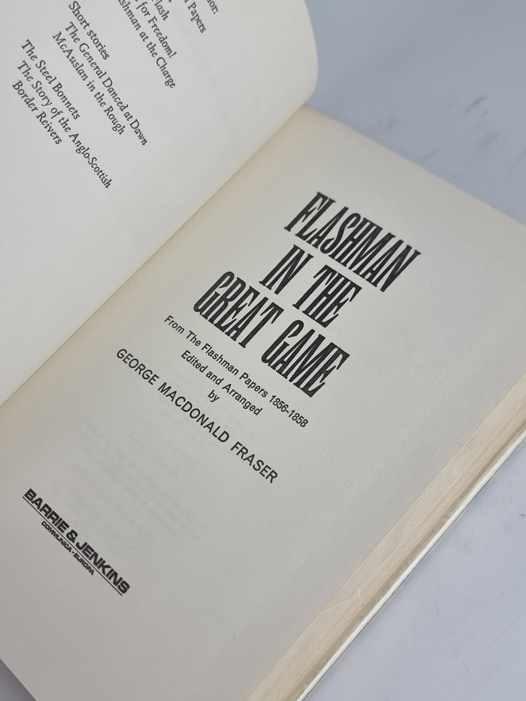 Flashman in the Great Game, George MacDonald Fraser — 1st Edition