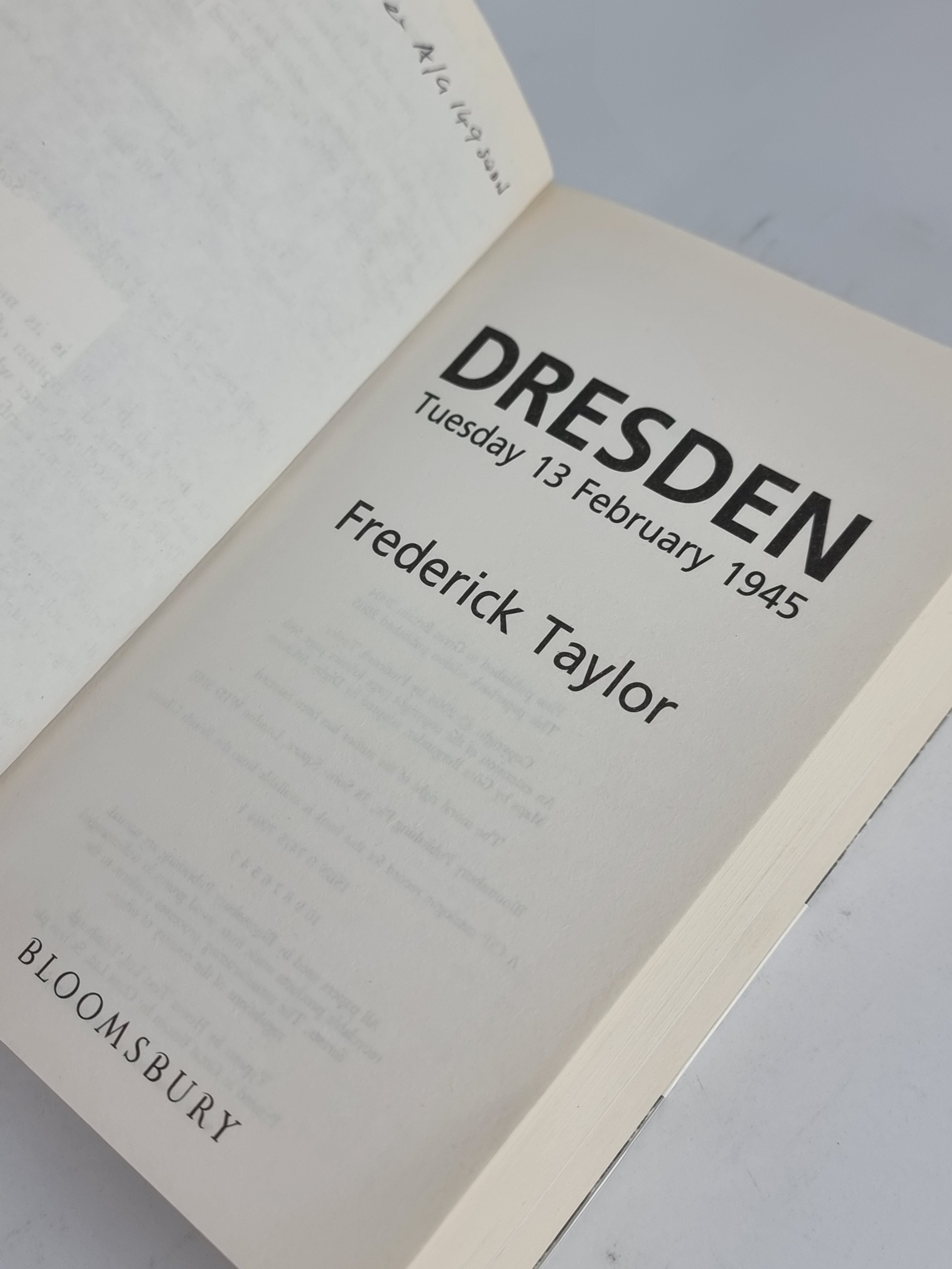 Dresden: Tuesday 13 February 1945, Frederick Taylor — 3rd Paperback Printing
