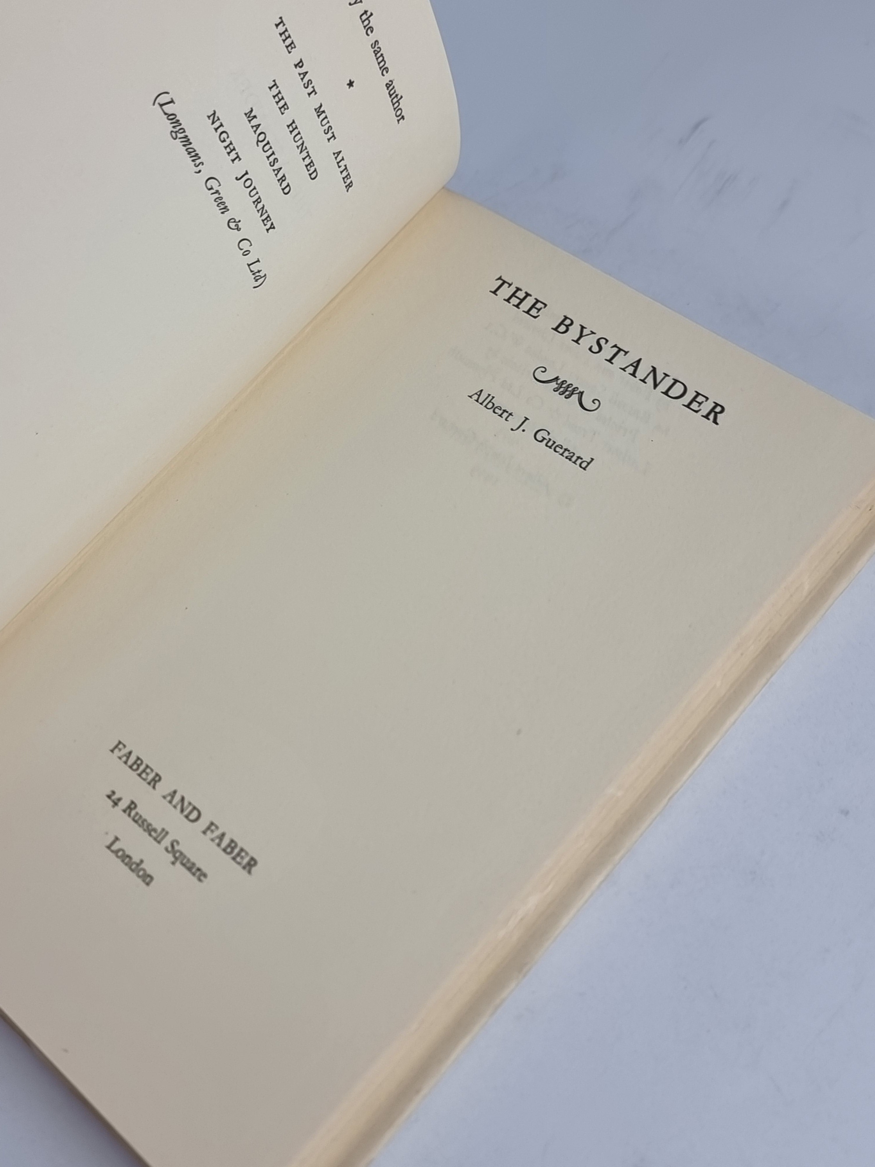 The Bystander, Albert J. Guerard — 1st UK Edition