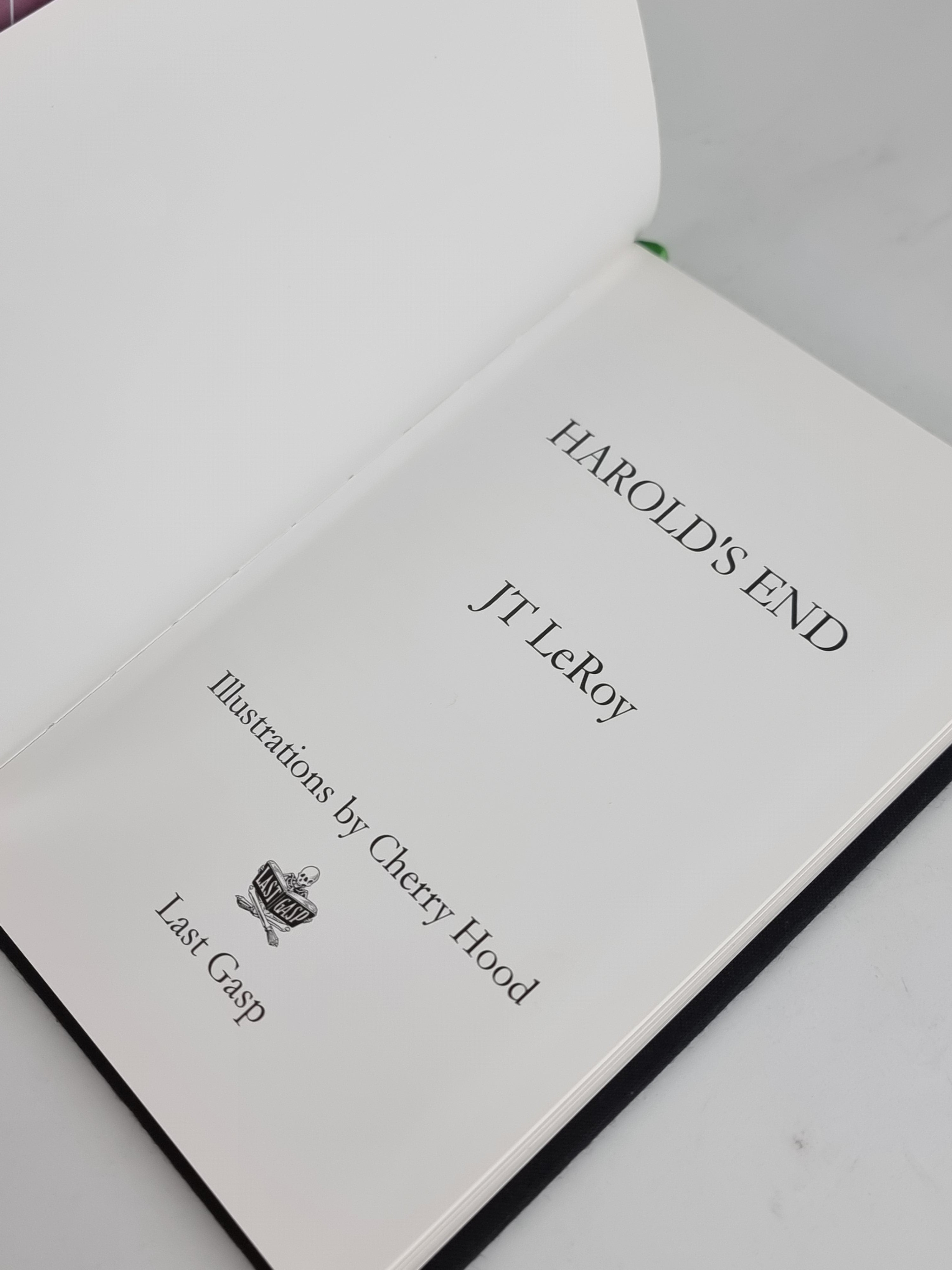Harold’s End, JT LeRoy — 1st Edition