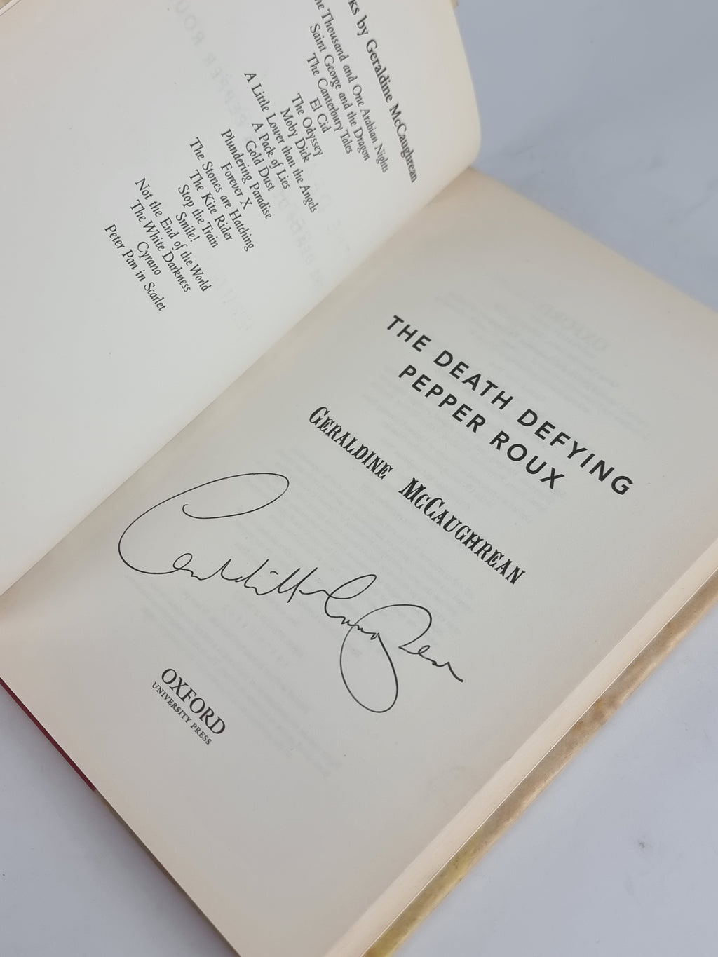 The Death Defying Pepper Roux, Geraldine McCaughrean — 1st Edition