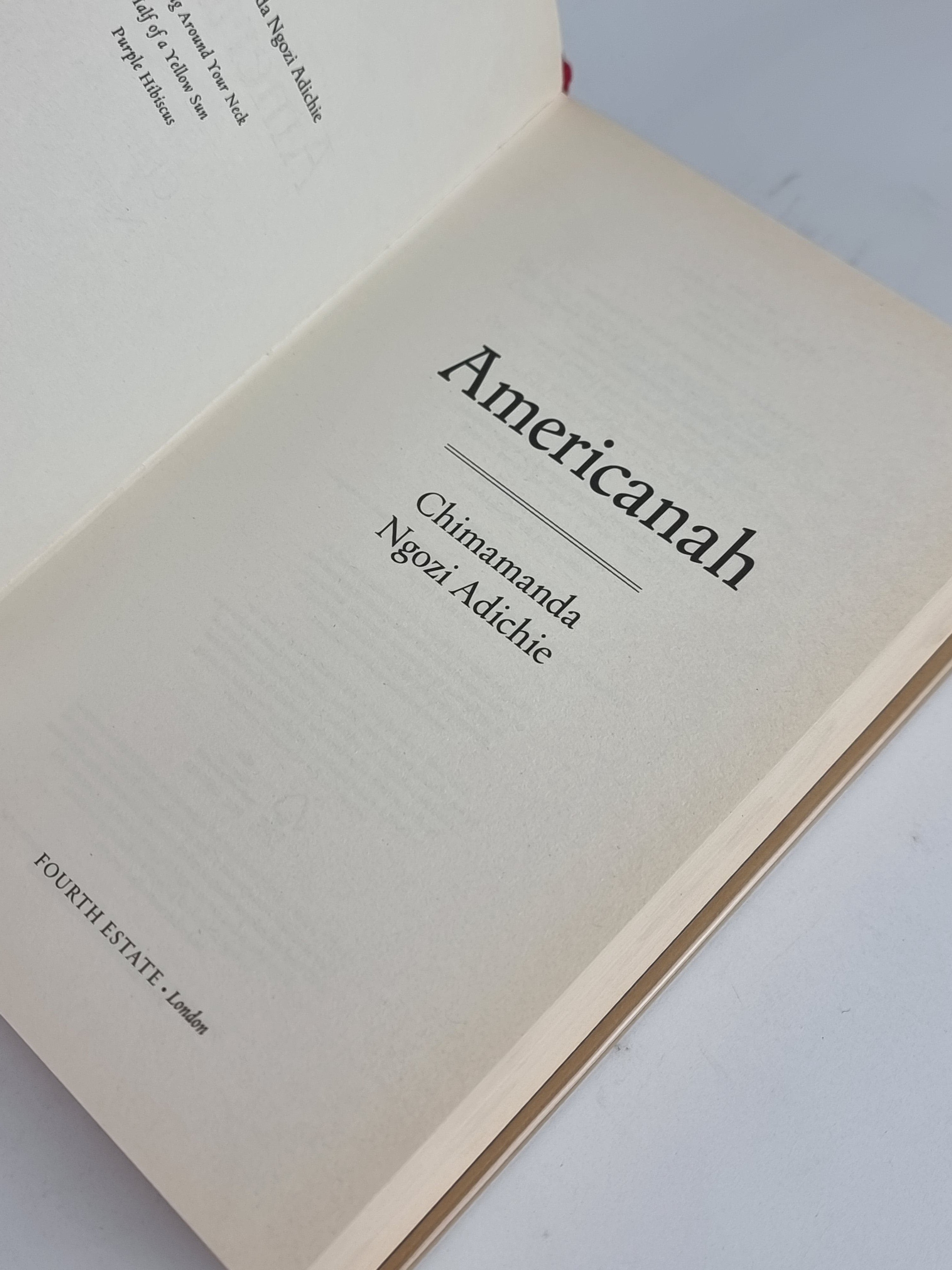Americanah, Chimamanda Ngozi Adichie — 1st Edition