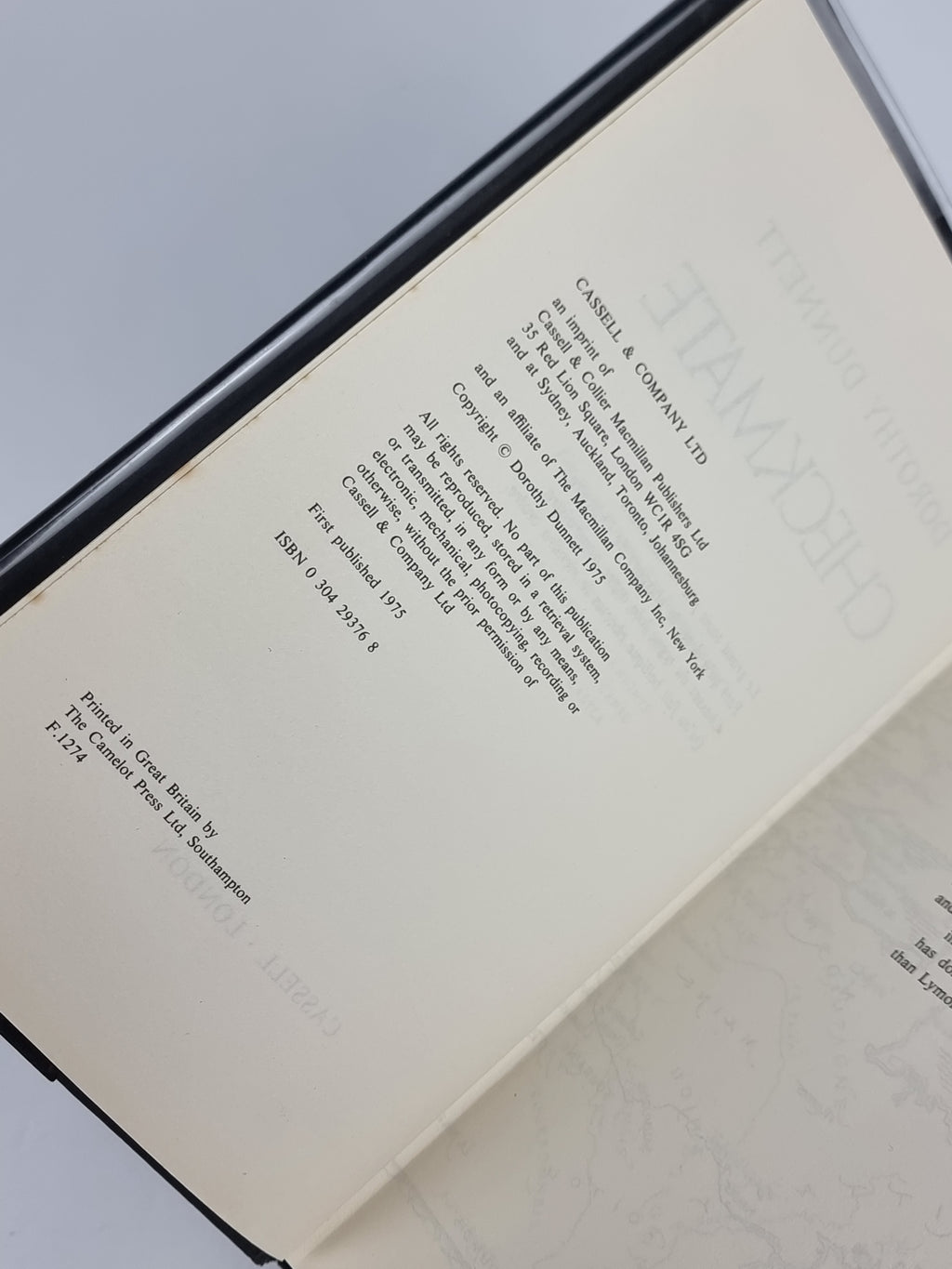 Checkmate, Dorothy Dunnett — 1st Edition