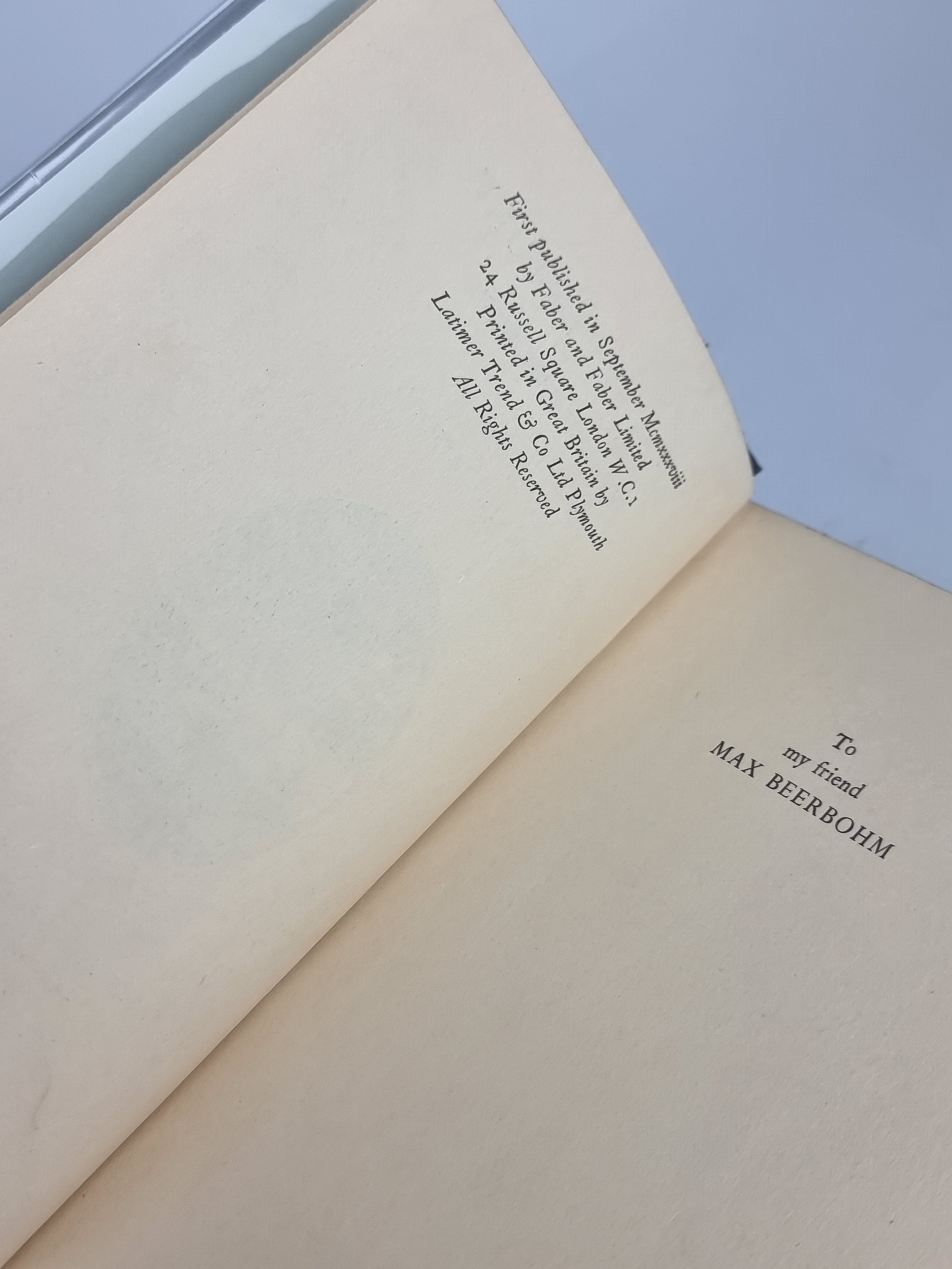 The Old Century and Seven More Years, Siegfried Sassoon — 1st Edition