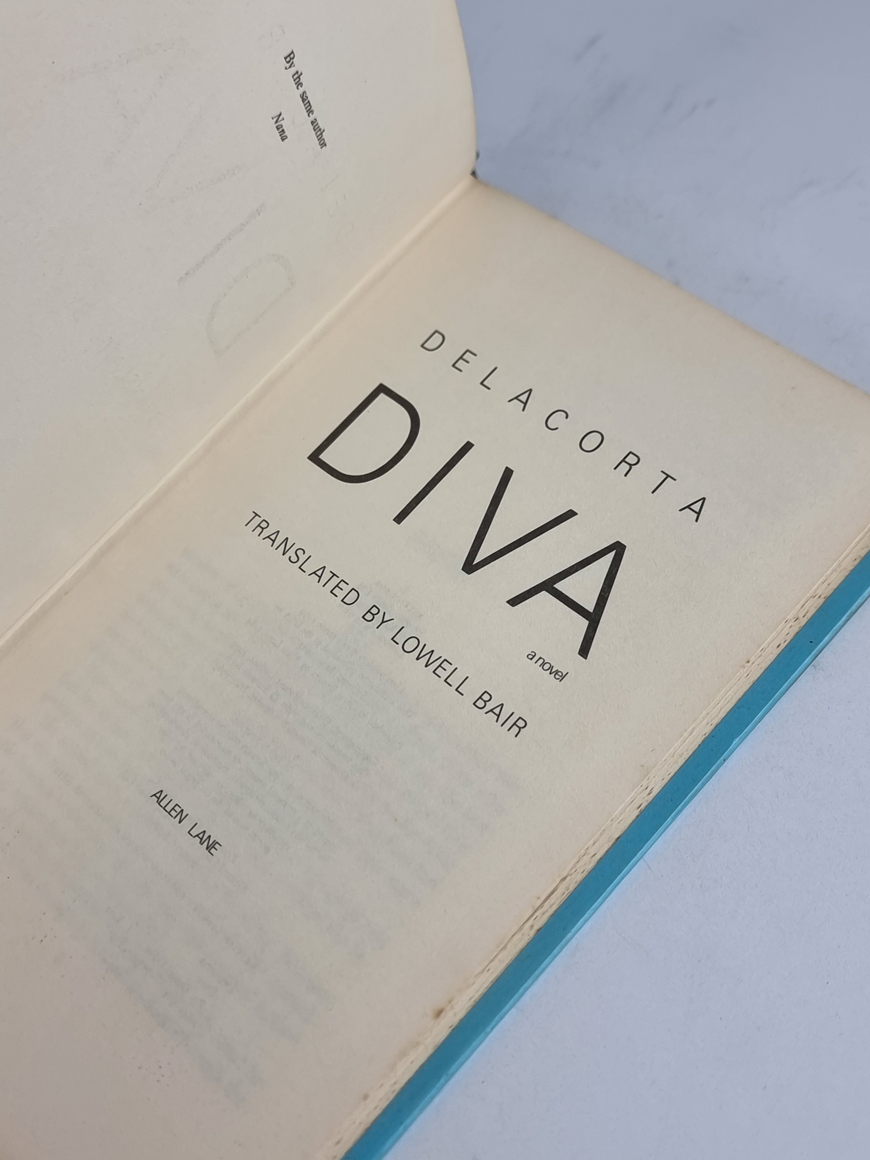 Diva, Delacorta — 1st English Edition