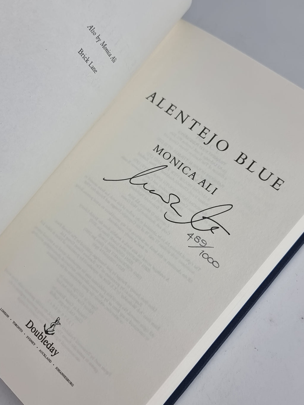 Alentejo Blue, Monica Ali — Signed Limited 1st Edition