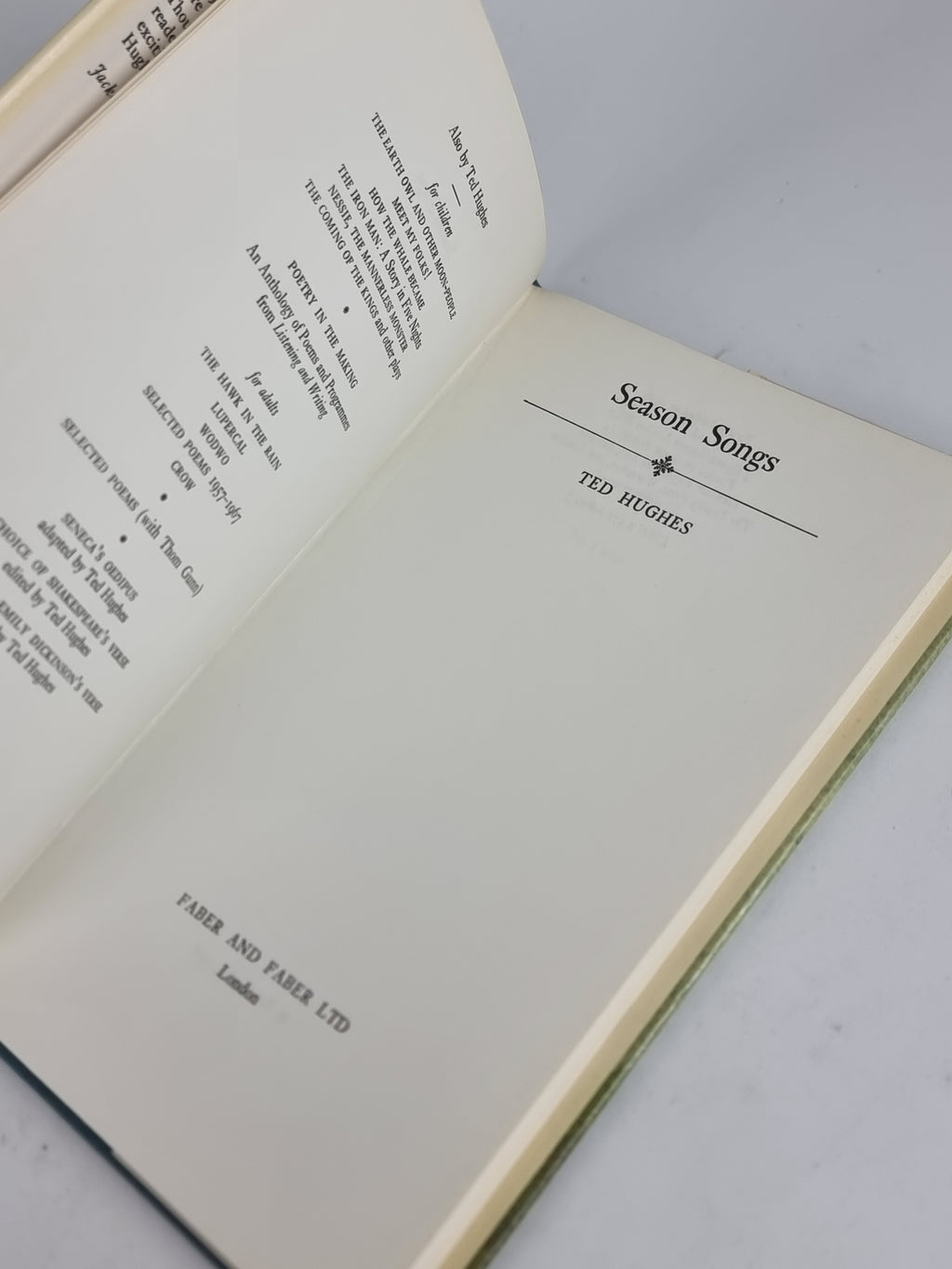 Season Songs, Ted Hughes — 1st UK Edition
