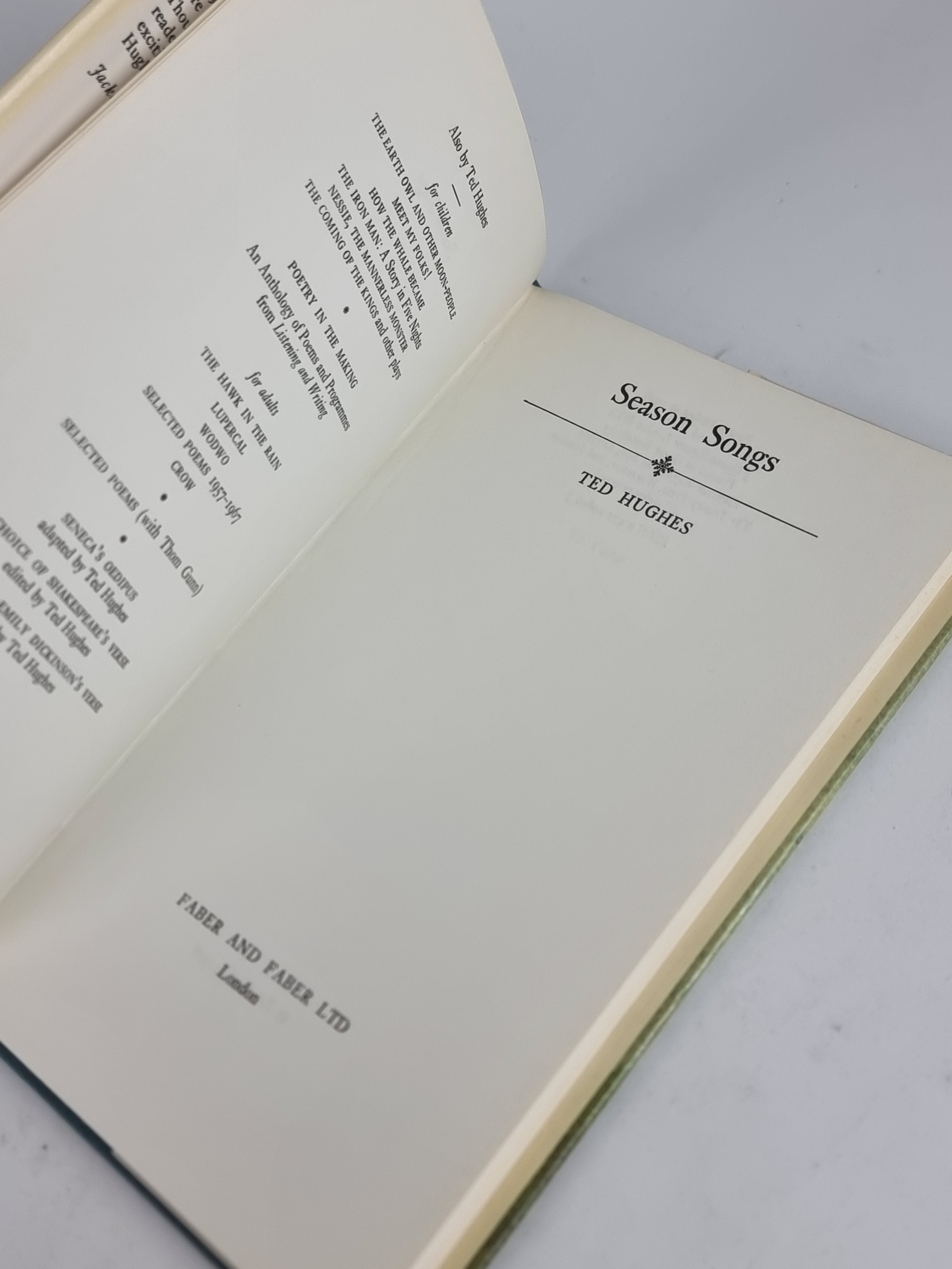 Season Songs, Ted Hughes — 1st UK Edition