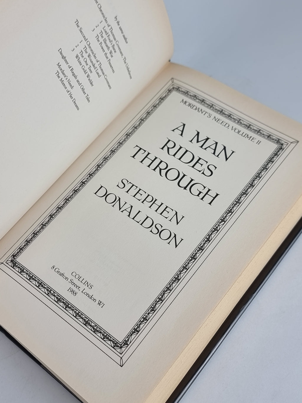 A Man Rides Through, Stephen Donaldson — First 1st Edition