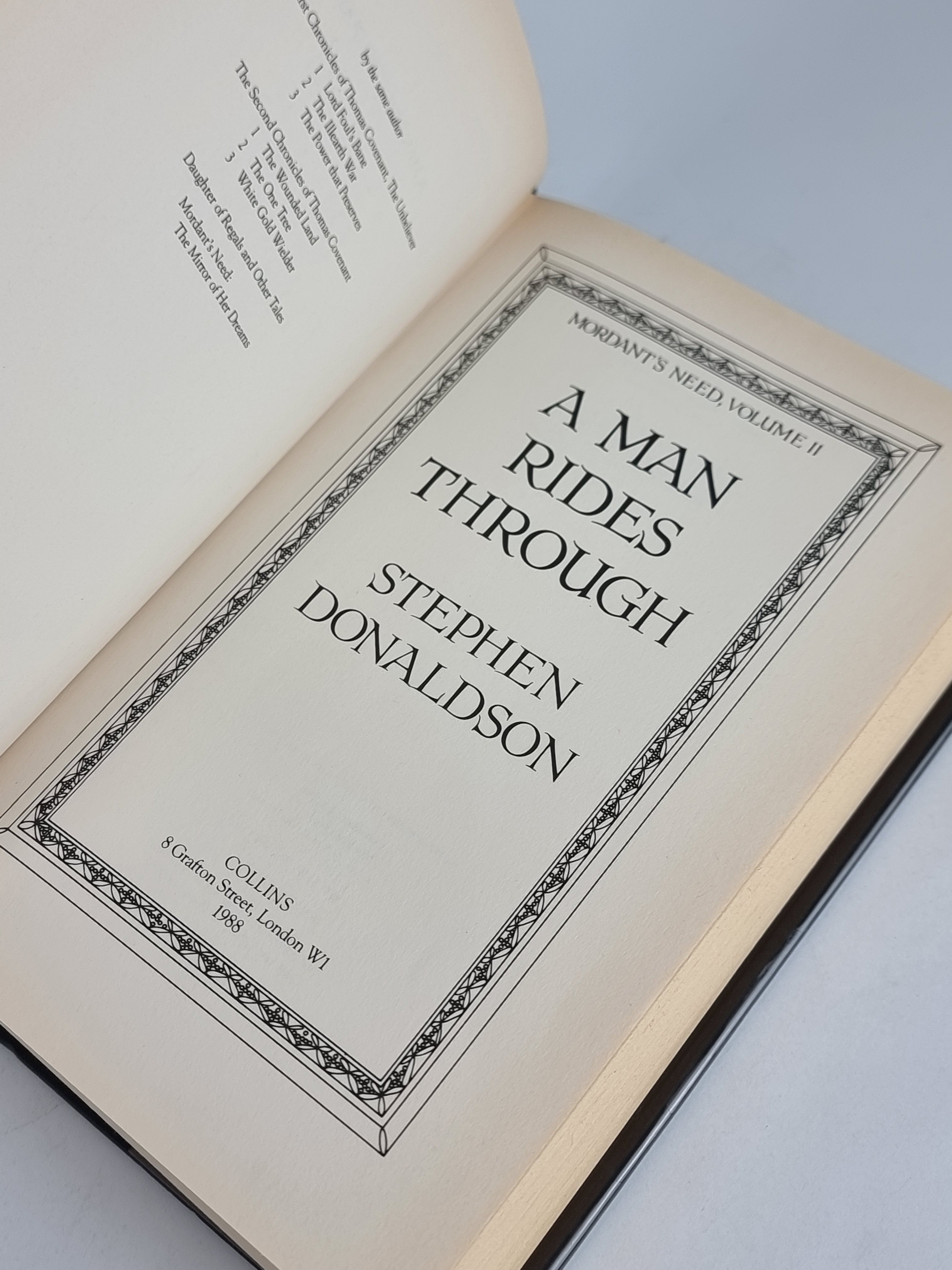 A Man Rides Through, Stephen Donaldson — First 1st Edition