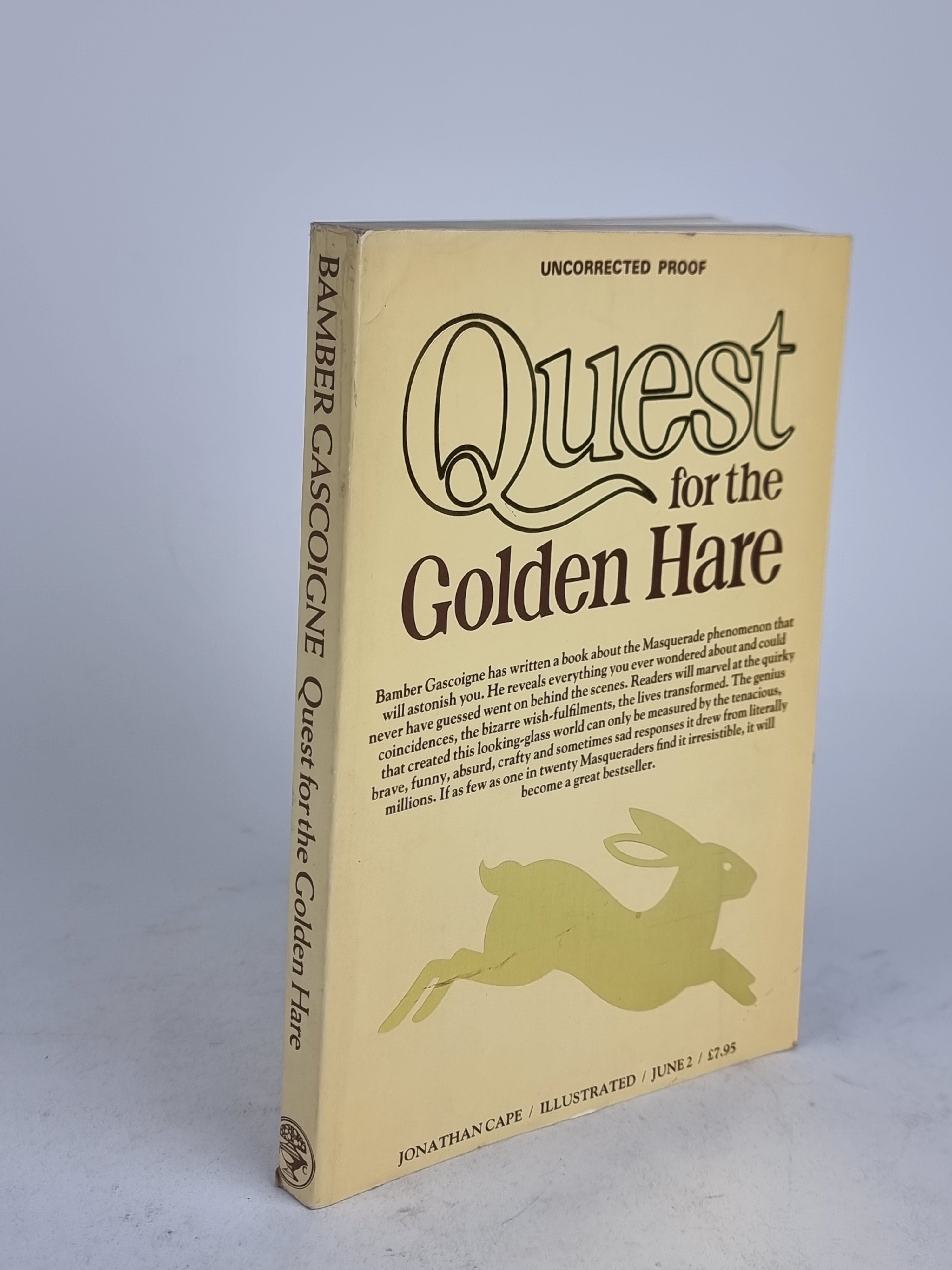 Quest for the Golden Hare, Bamber Gascoigne — Uncorrected Proof