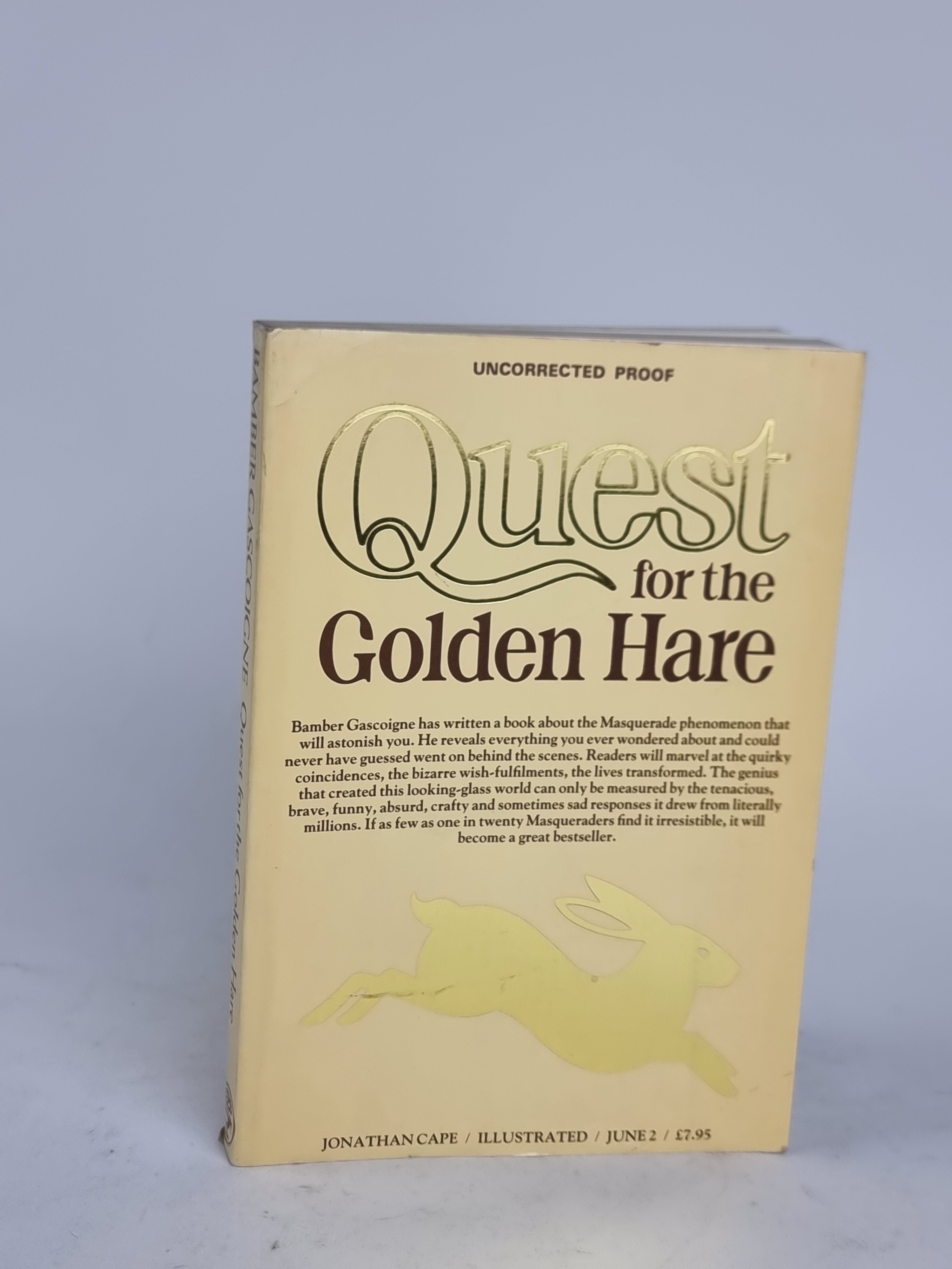 Quest for the Golden Hare, Bamber Gascoigne — Uncorrected Proof