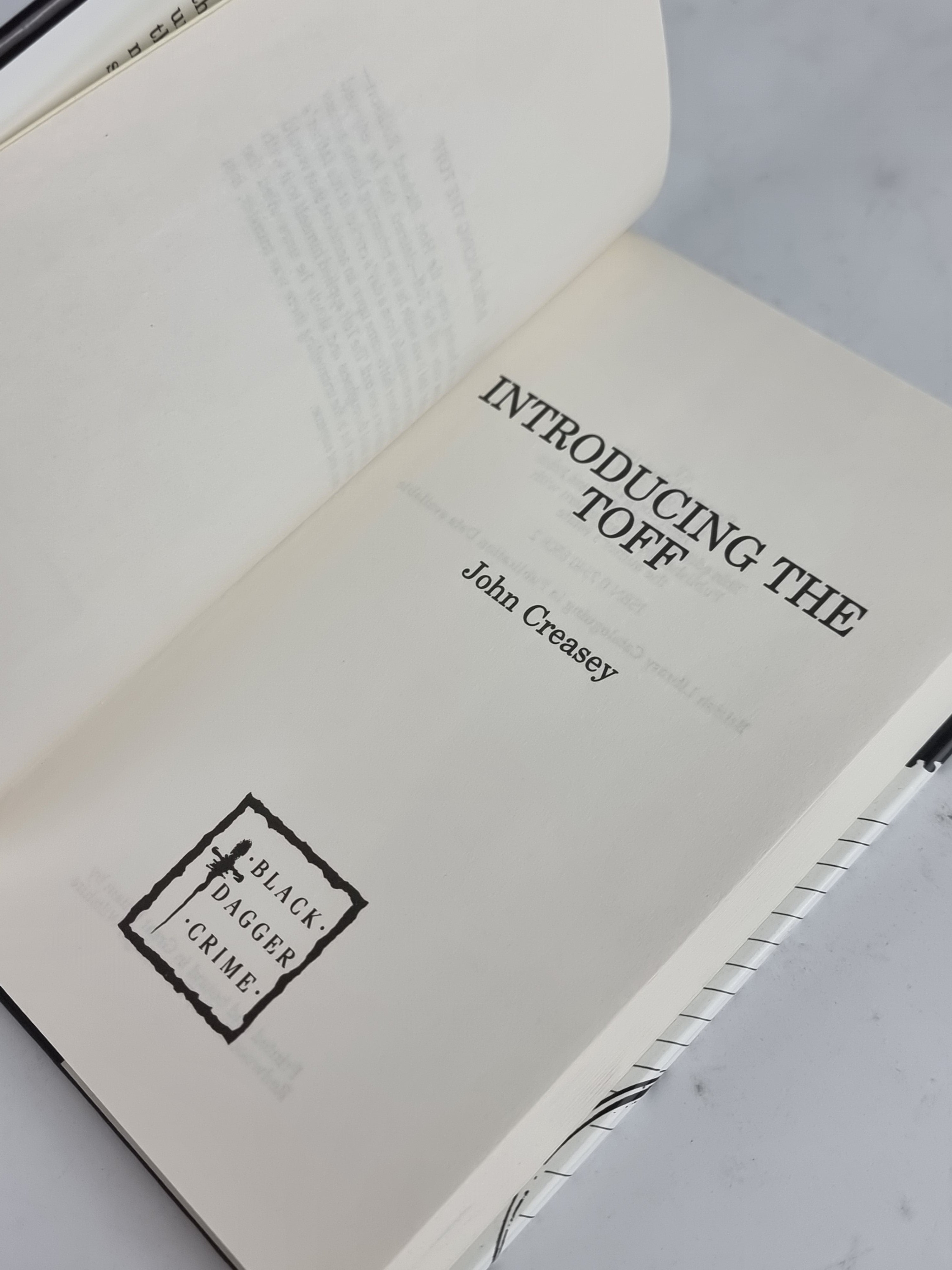 Introducing the Toff, John Creasey — Black Dagger Crime Edition