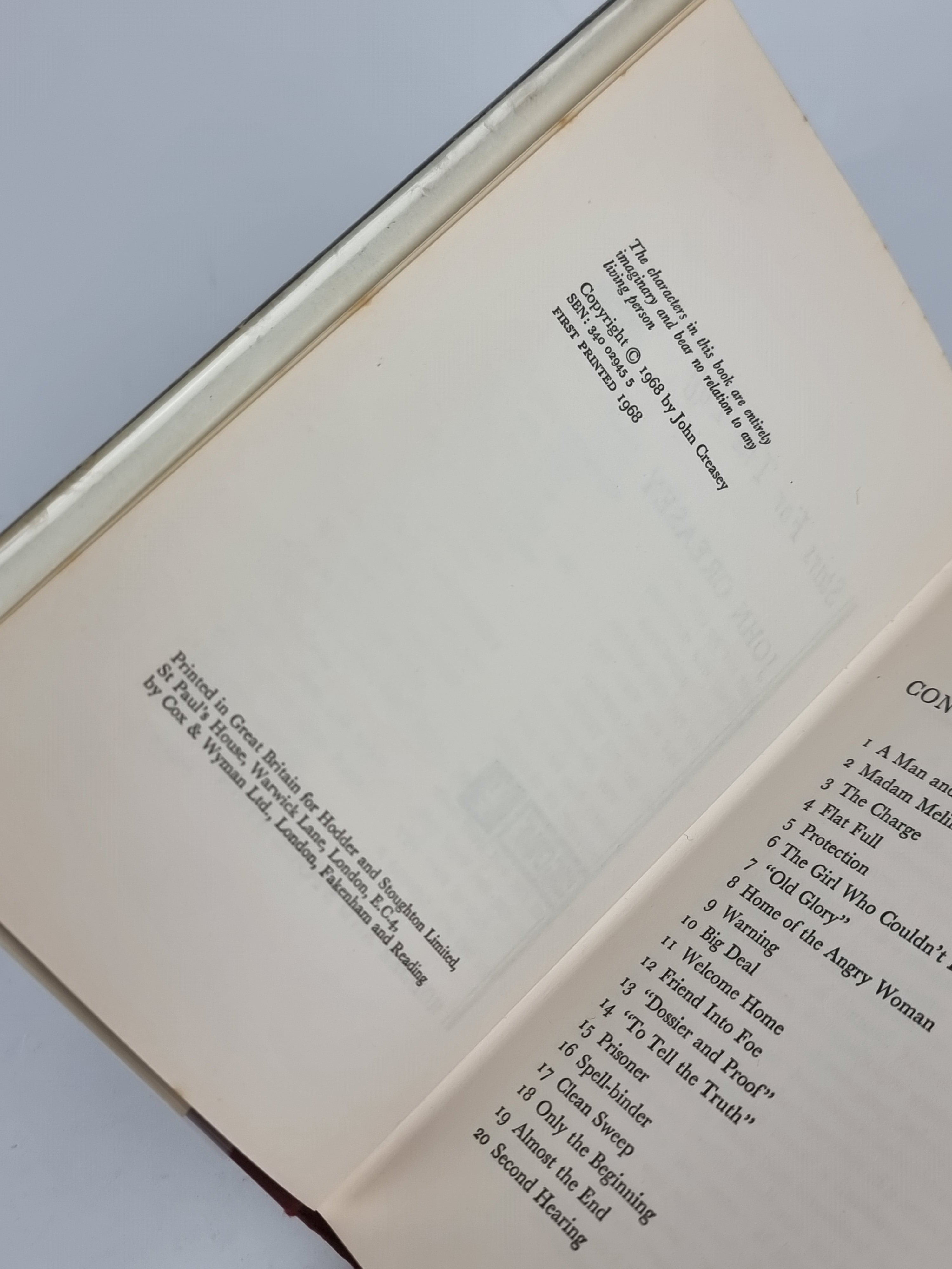 Stars for the Toff, John Creasey — 1st Edition