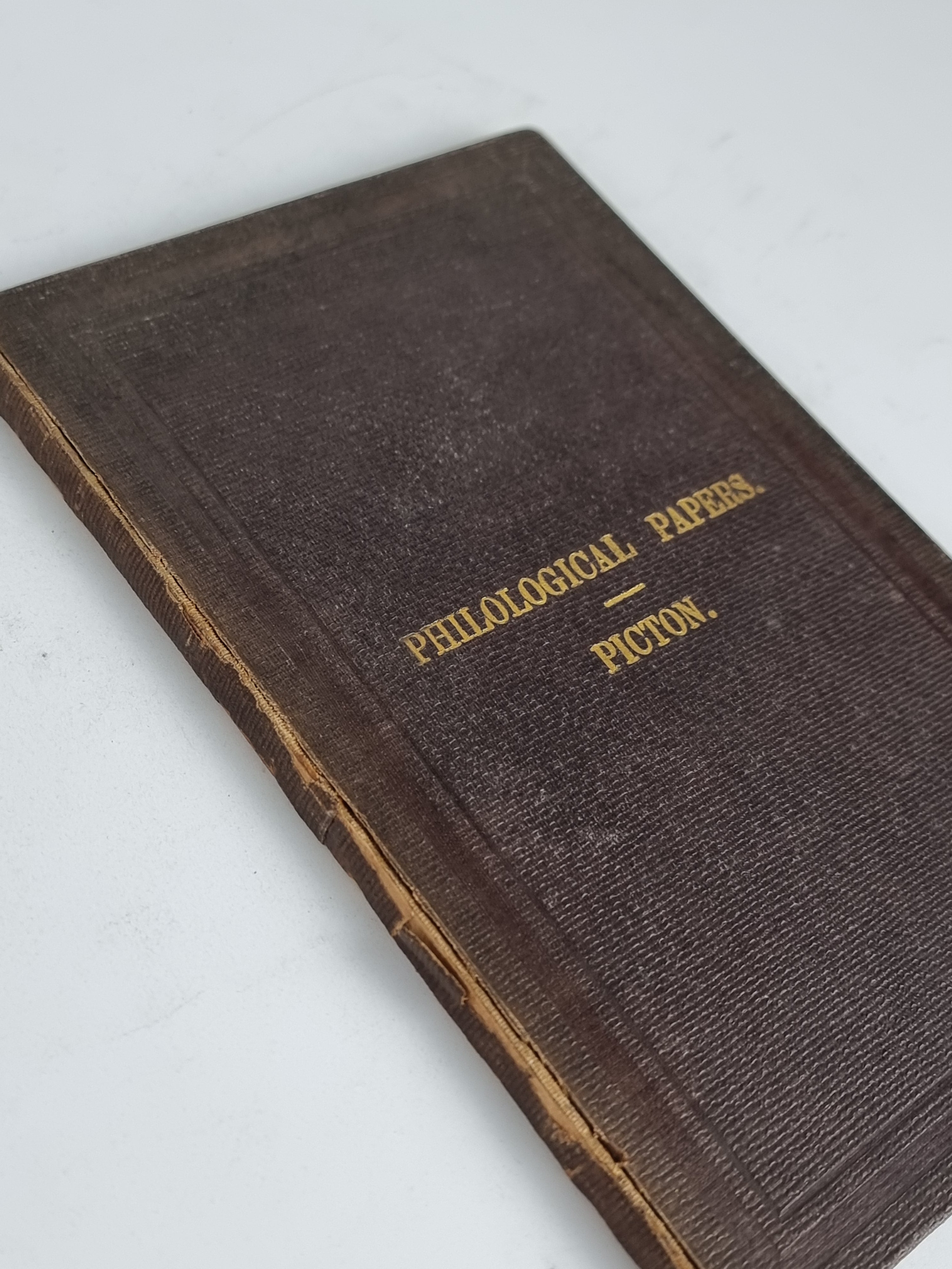 Philological Papers, J. A. Picton — 1st Edition