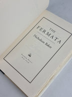 The Fermata, Nicholson Baker — 1st Edition
