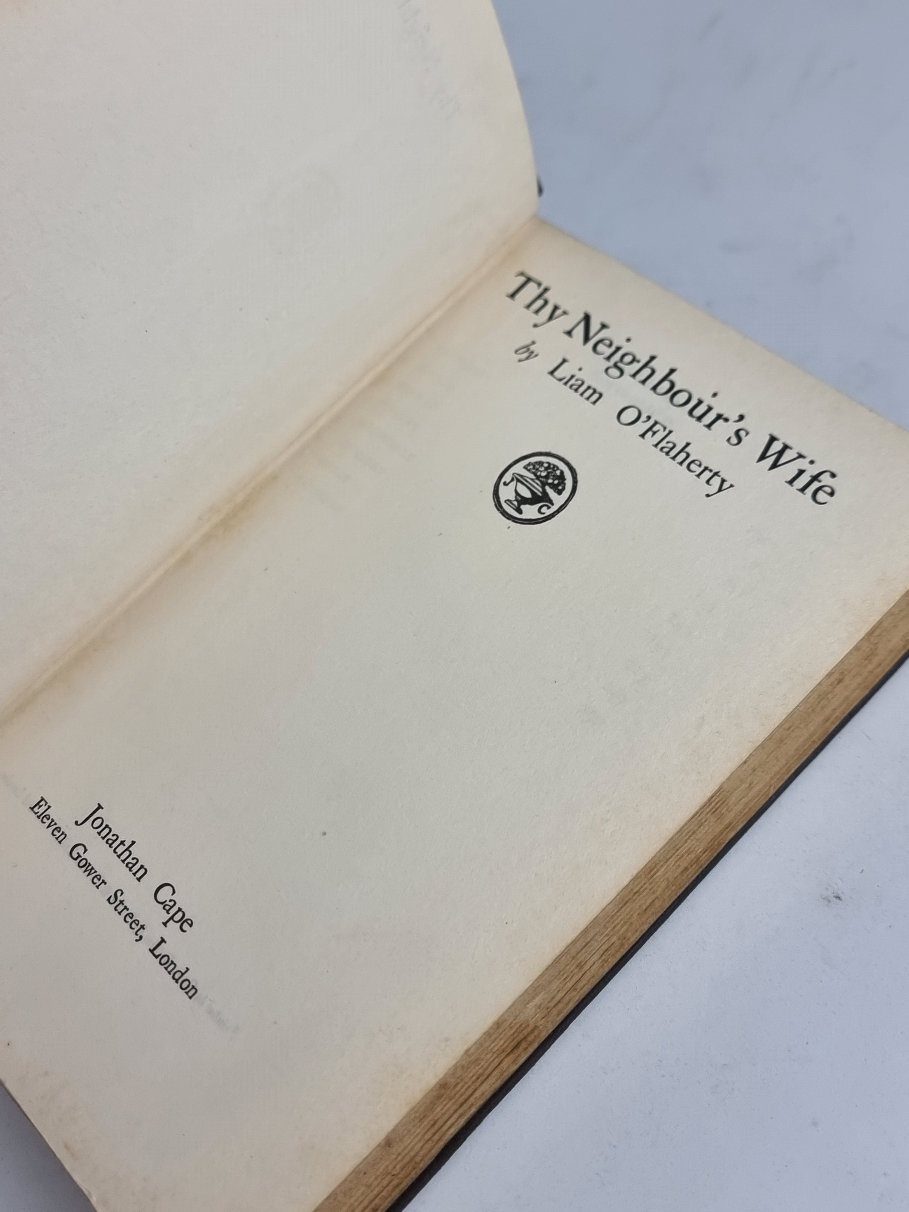 Thy Neighbour's Wife, Liam O'Flaherty — 1st Edition