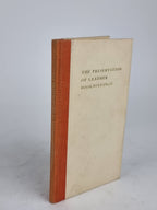 The Preservation of Leather Bookbindings, H. J. Plenderleith — 1967 New Edition