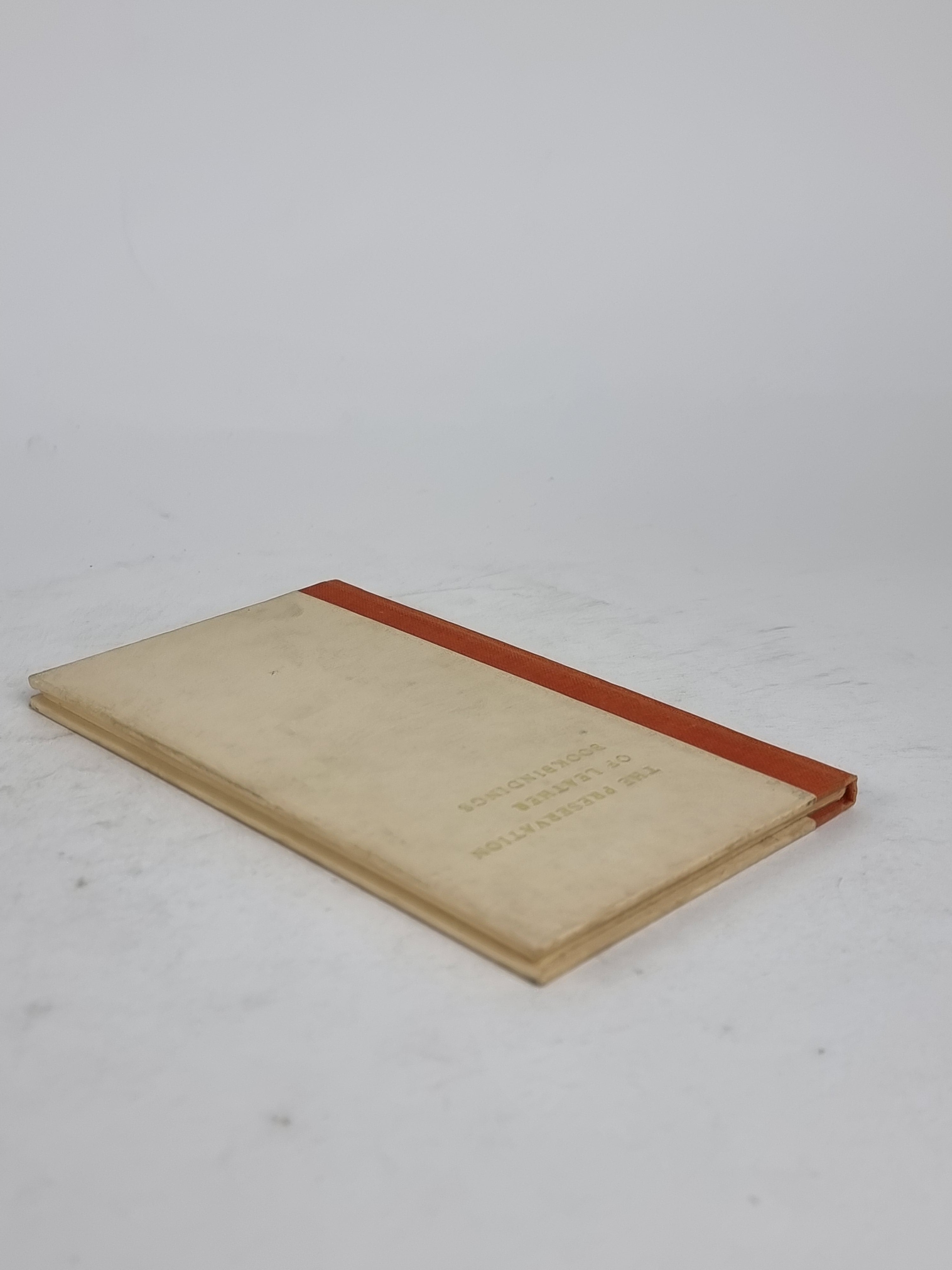 The Preservation of Leather Bookbindings, H. J. Plenderleith — 1967 New Edition