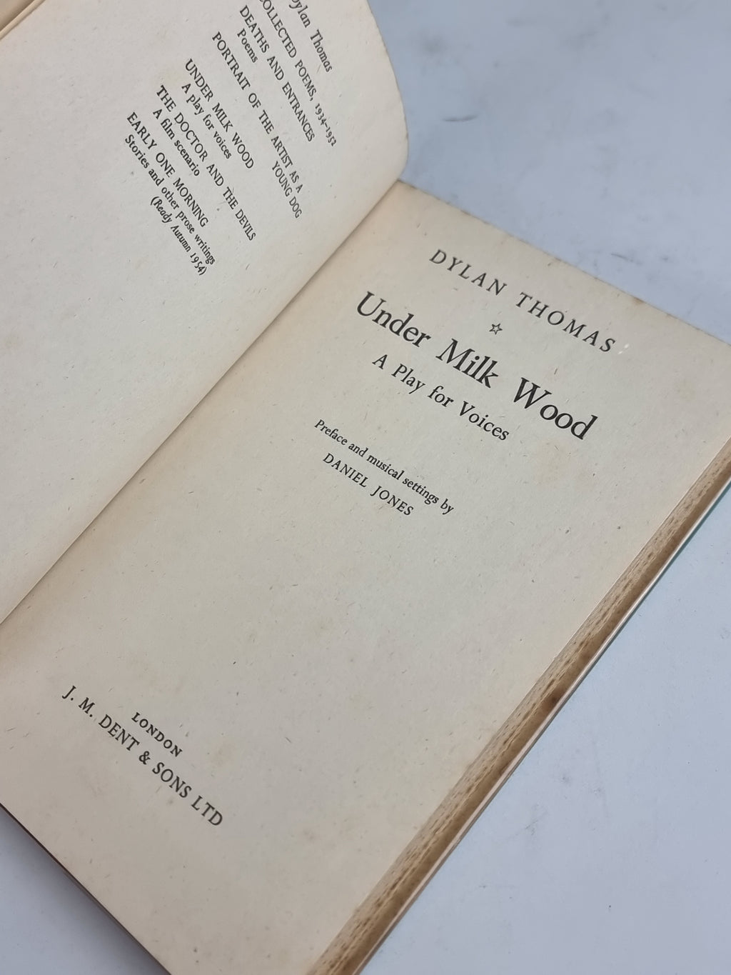 Under Milk Wood, Dylan Thomas — 1st Edition, 2nd Impression